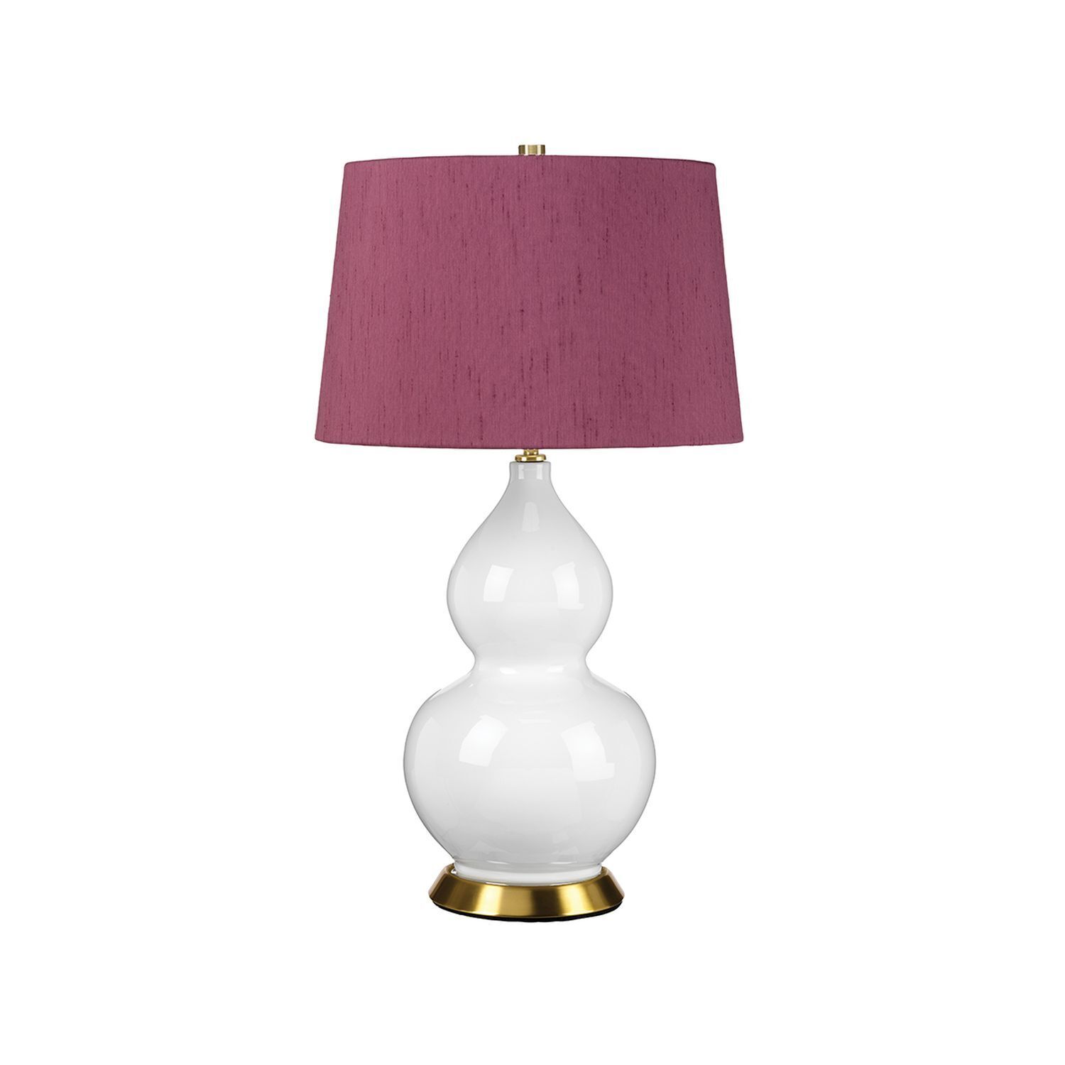 Lampe de table Blanc Violet 64 cm de haut E27 Céramique Tissu Rétro