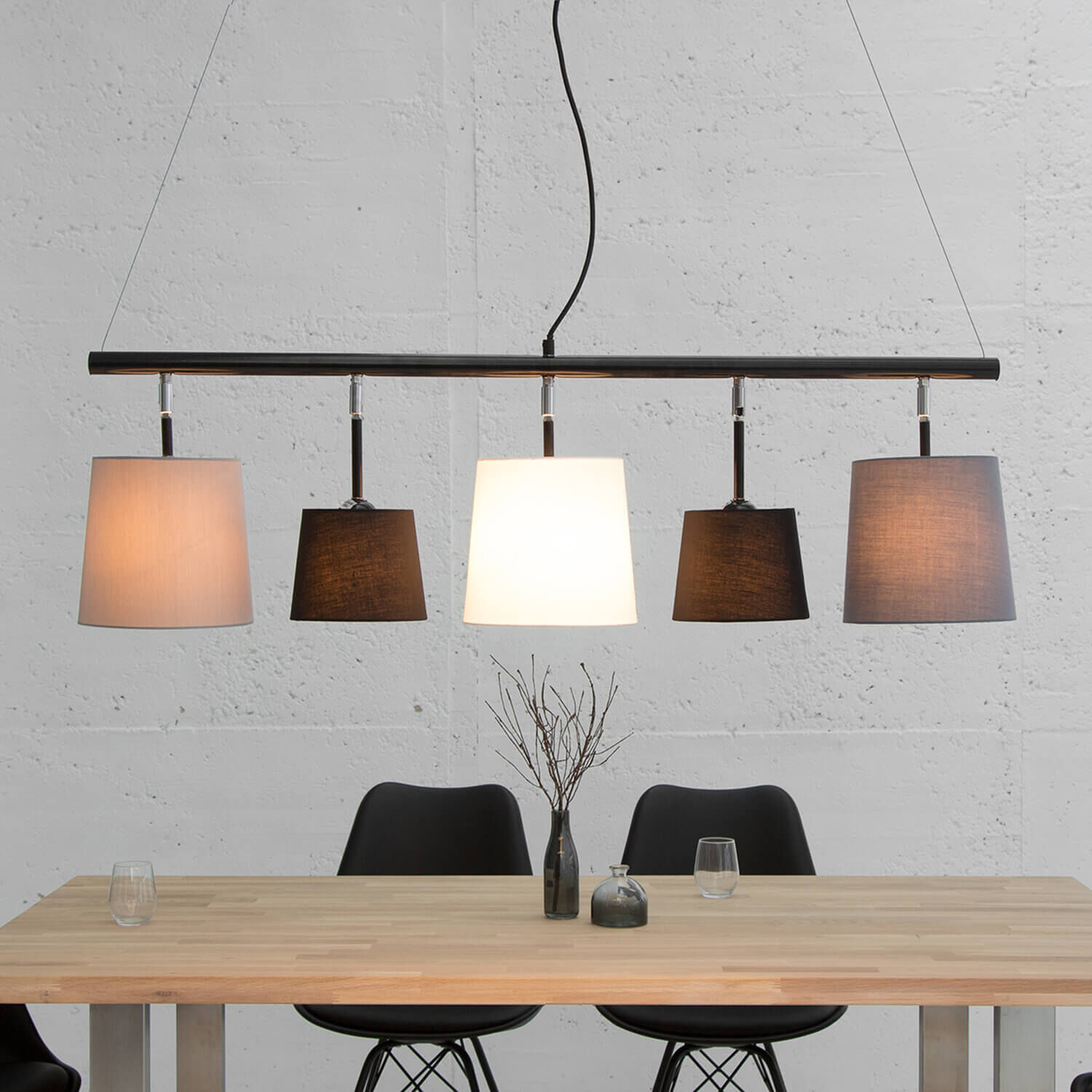 Suspension longue E14 Design moderne stylé Lampe, Stuhl, Tabelle, Tischplatte, Esstisch