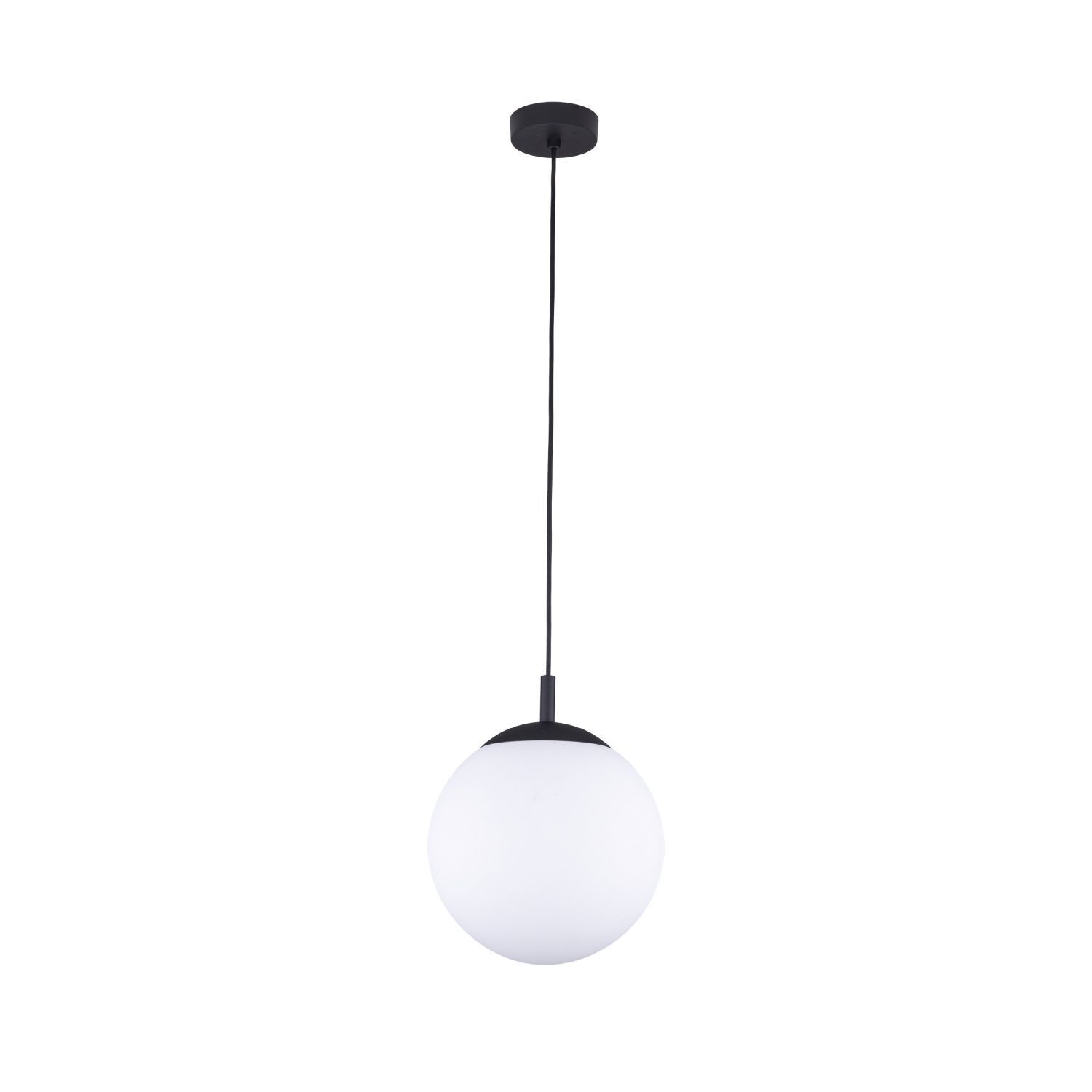 Suspension verre Boule Ø 25 cm Noir Blanc E27 BRYCE