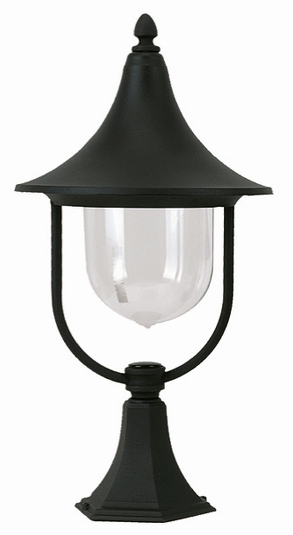 Luminaire de socle décoratif extérieur noir 55cm IP43