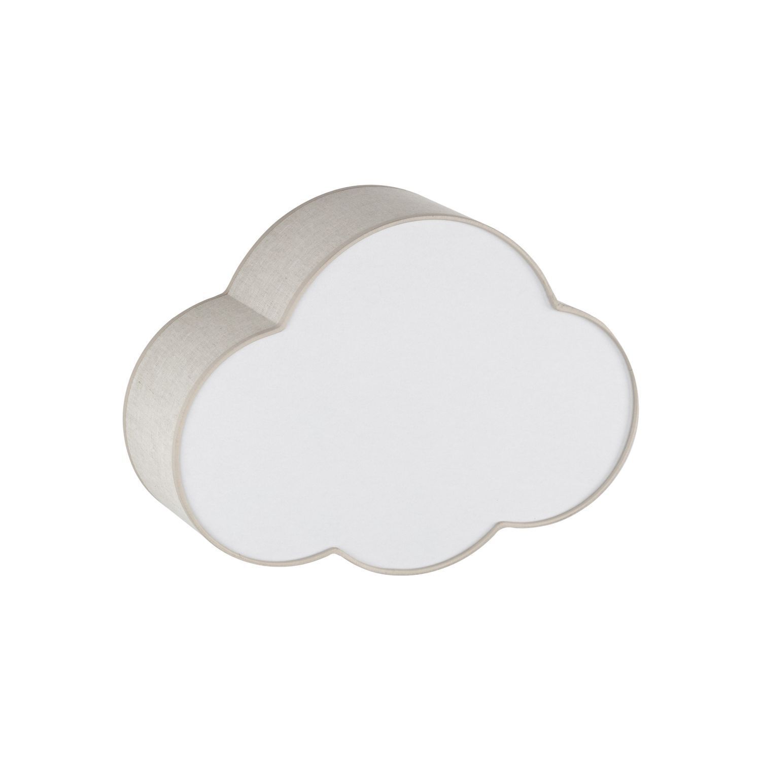 Chambre d'enfant Lampe nuage Beige Blanc Lin L : 43 cm 2x E27