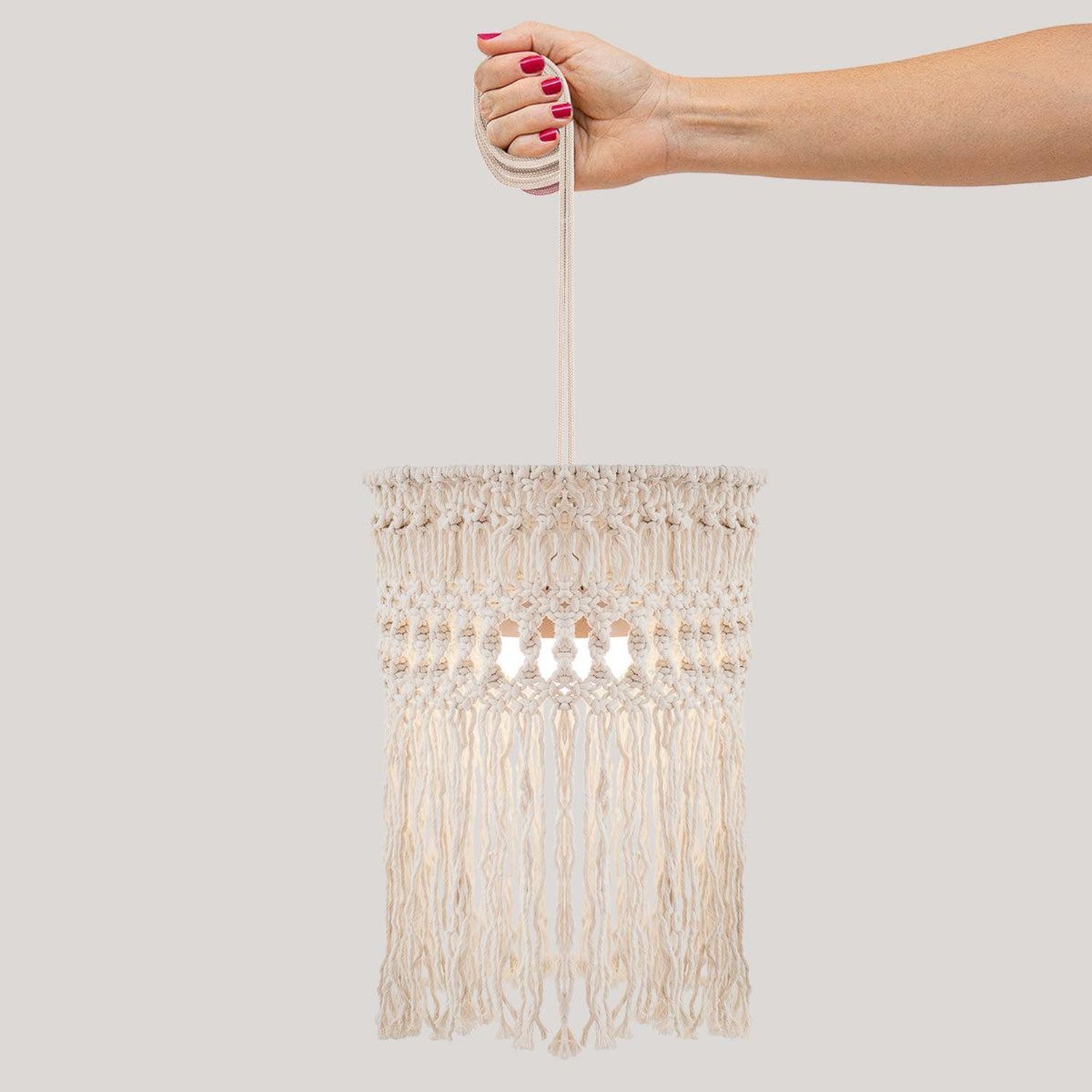 Suspension extérieure sans fil LED Akku IP54 Ø 30cm Beige 2700K