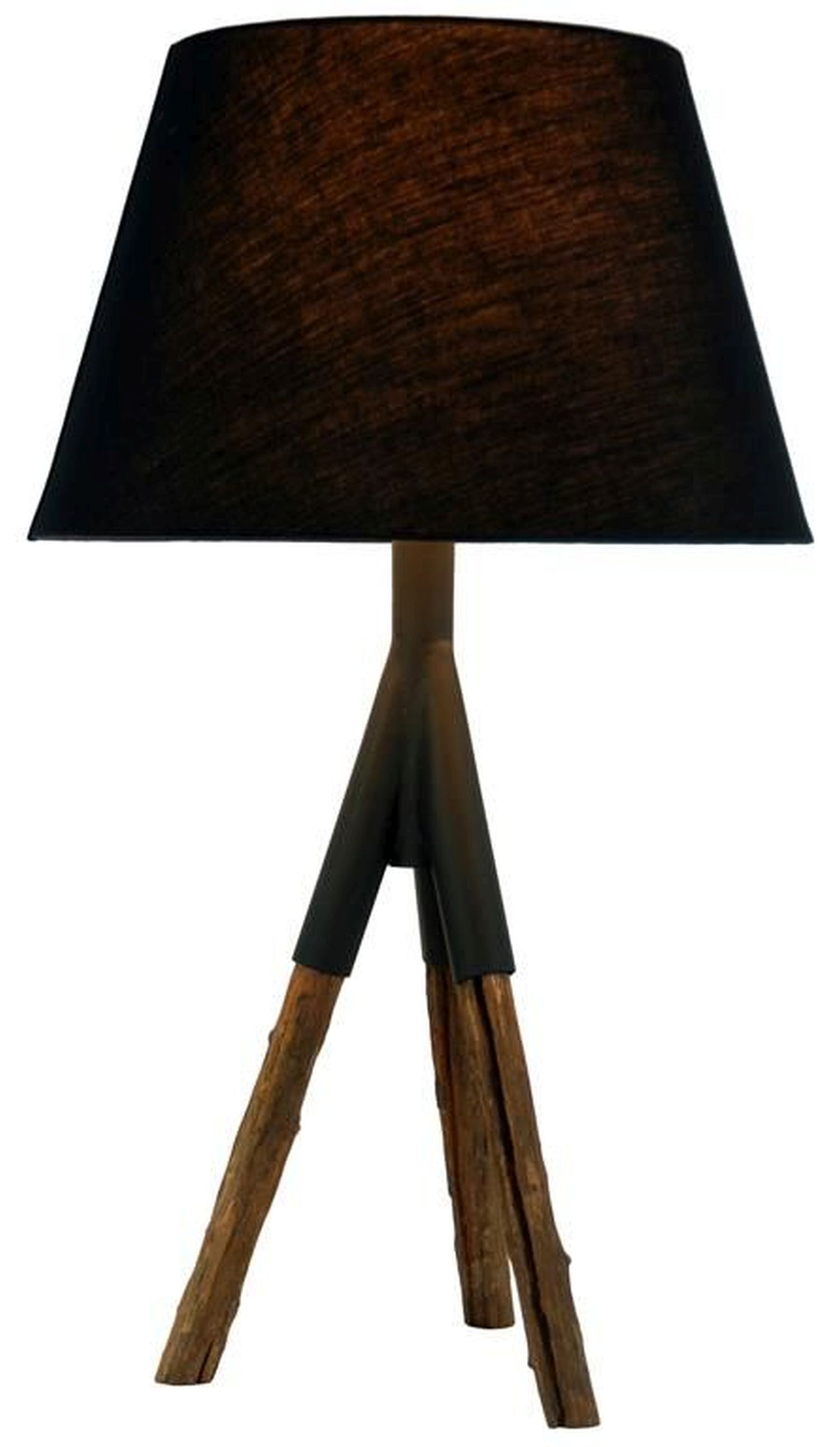 Lampe de table bois flotté travail manuel tripode salon Lampe, Lampenschirm