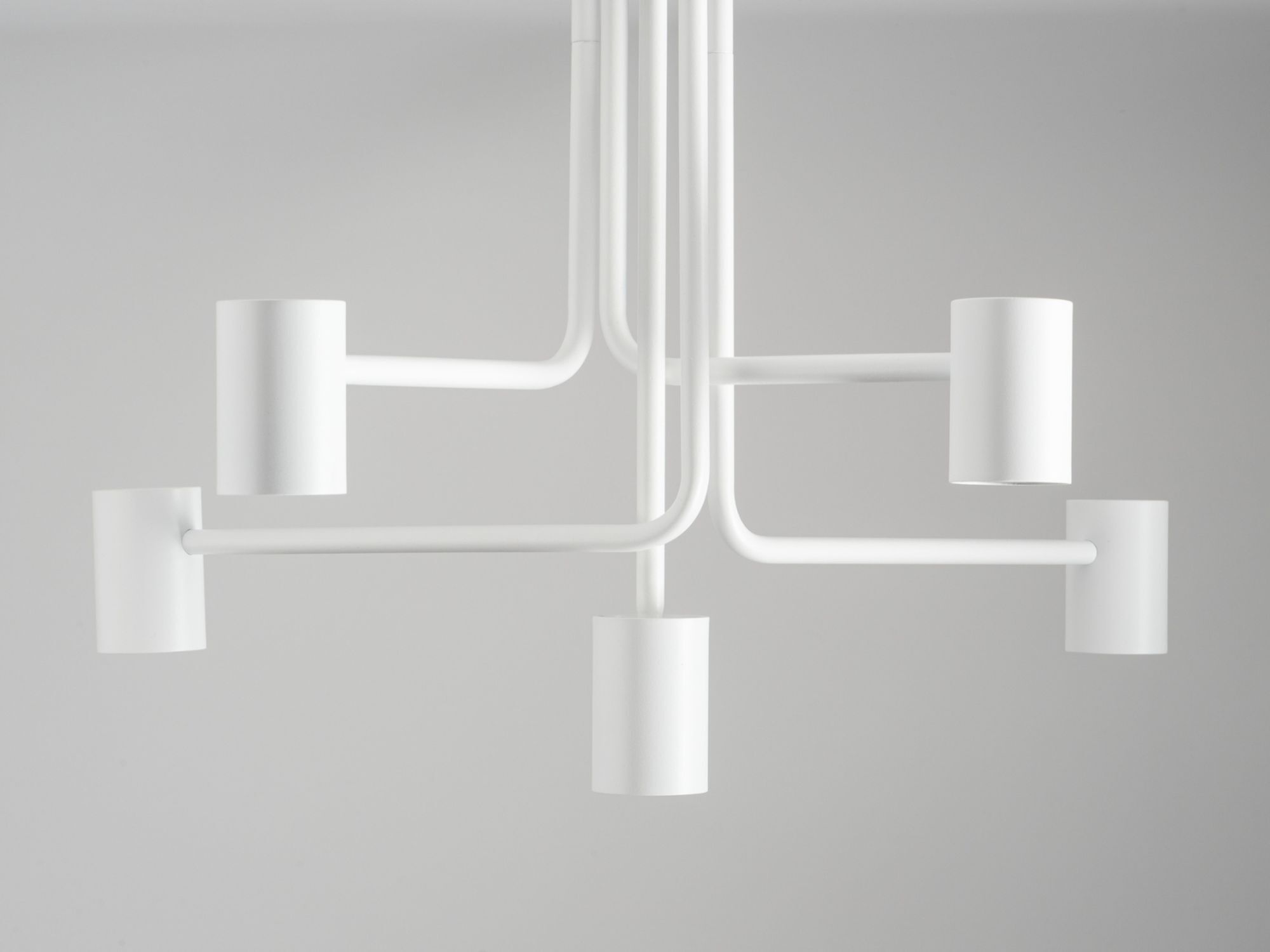 Lampadaire Blanc Métal Lire moderne 162 cm 2 flammes