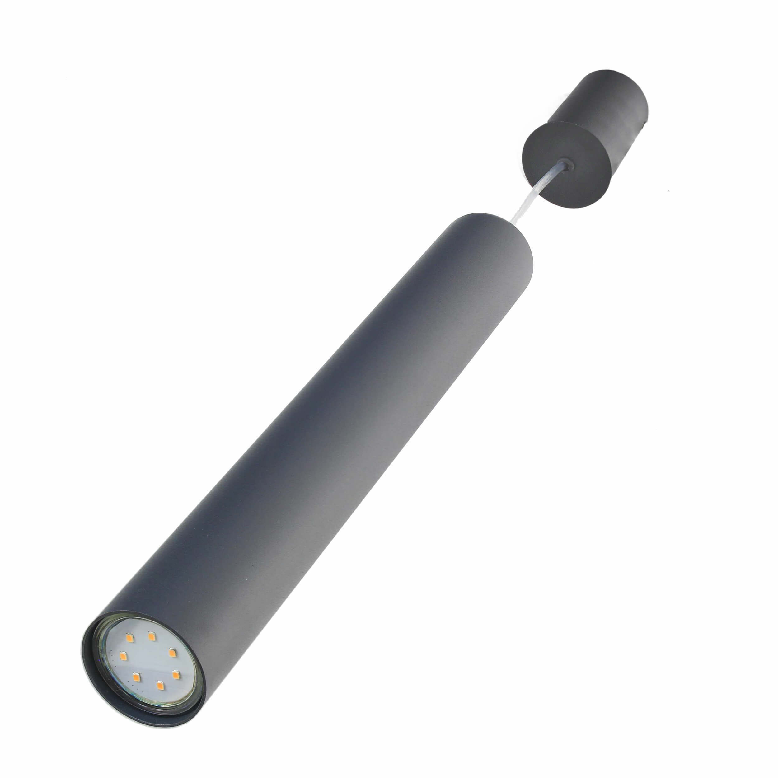 Suspension moderne en anthracite 40/120 cm
