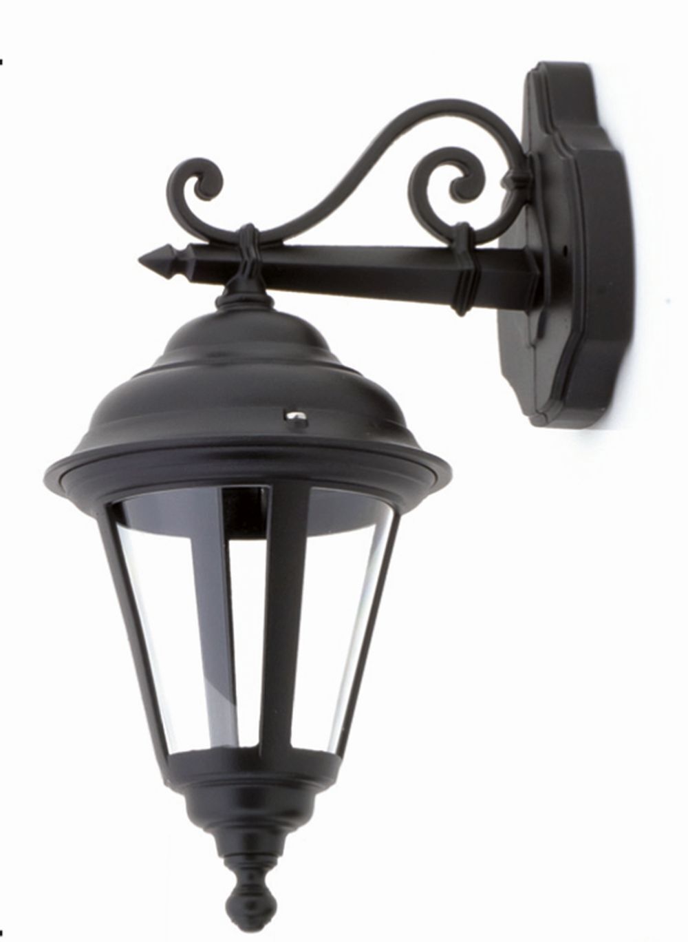 Applique murale rustique IP44 aluminium noir E27