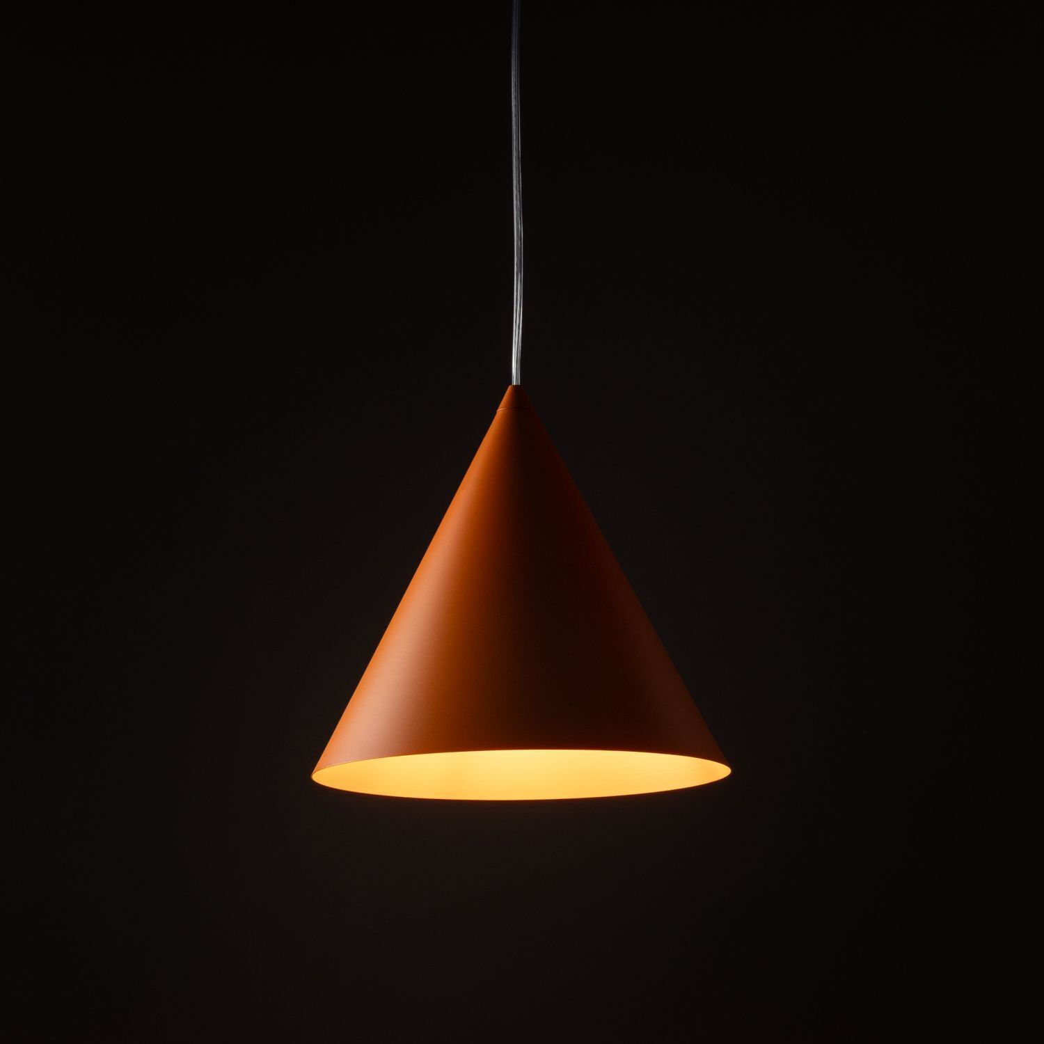 Suspension métal Ø 25 cm H : 160 cm réglable Orange E27 Lampe, Lampenschirm, Beleuchtung