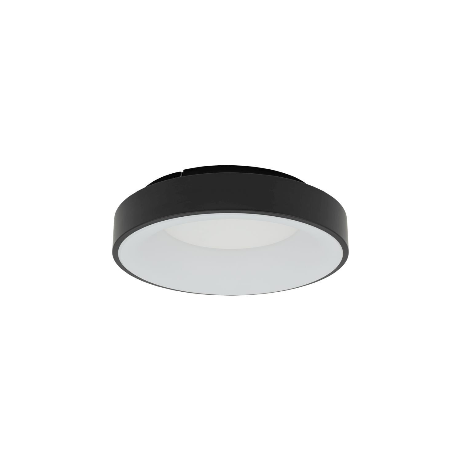 Blendarme LED Deckenlampe Schwarz Metall Ø38 cm 3000 K deckenlampe, runde lampe, black, LED, fester schirm