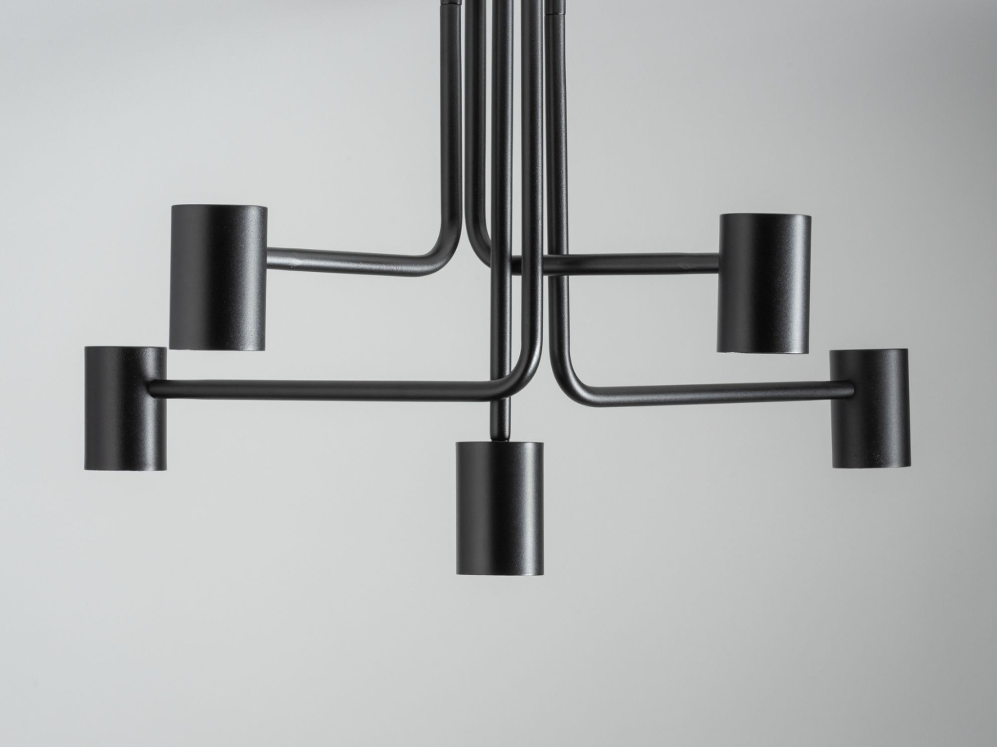 Plafonnier noir métal GU10 éclairage accentué