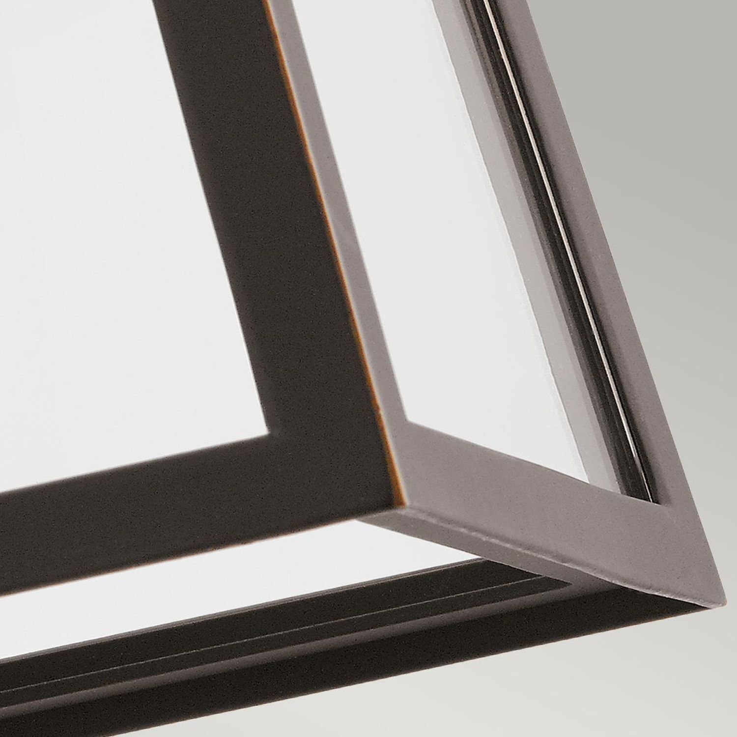 Außenleuchte Wand 29 cm hoch Glas Aluminium E27 IP44 Eckrahmen, Rahmen, Metallrahmen, Eckiger Rahmen, Glasrahmen