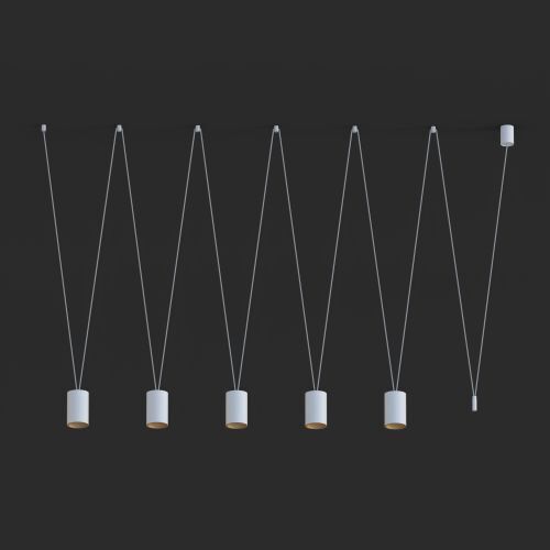 XXL Lampe à suspendre ADYNA Blanc Or L : max. 2,4 m 5x GU10