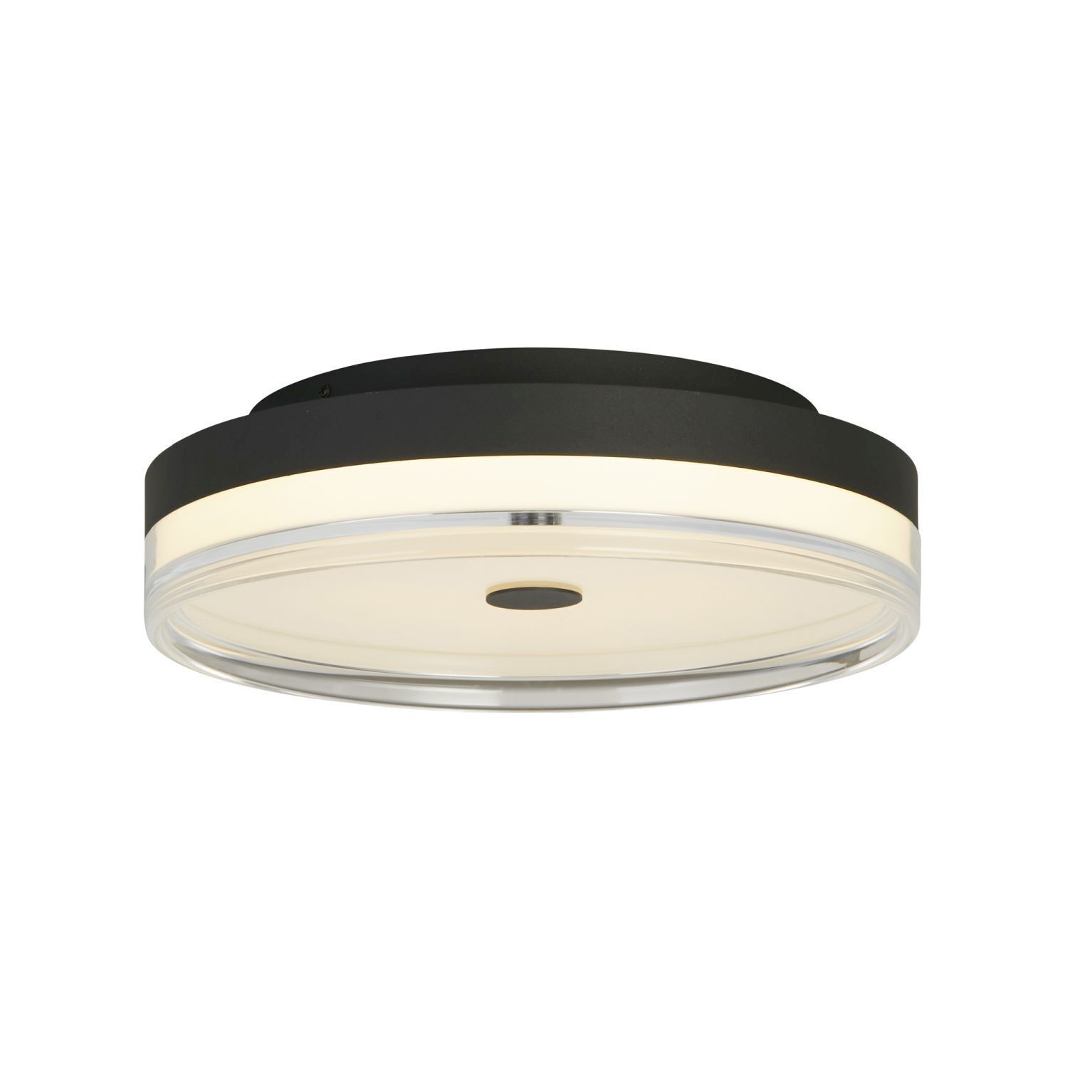 Plafonnier rond à LED Métal Noir Ø40 cm 29 W