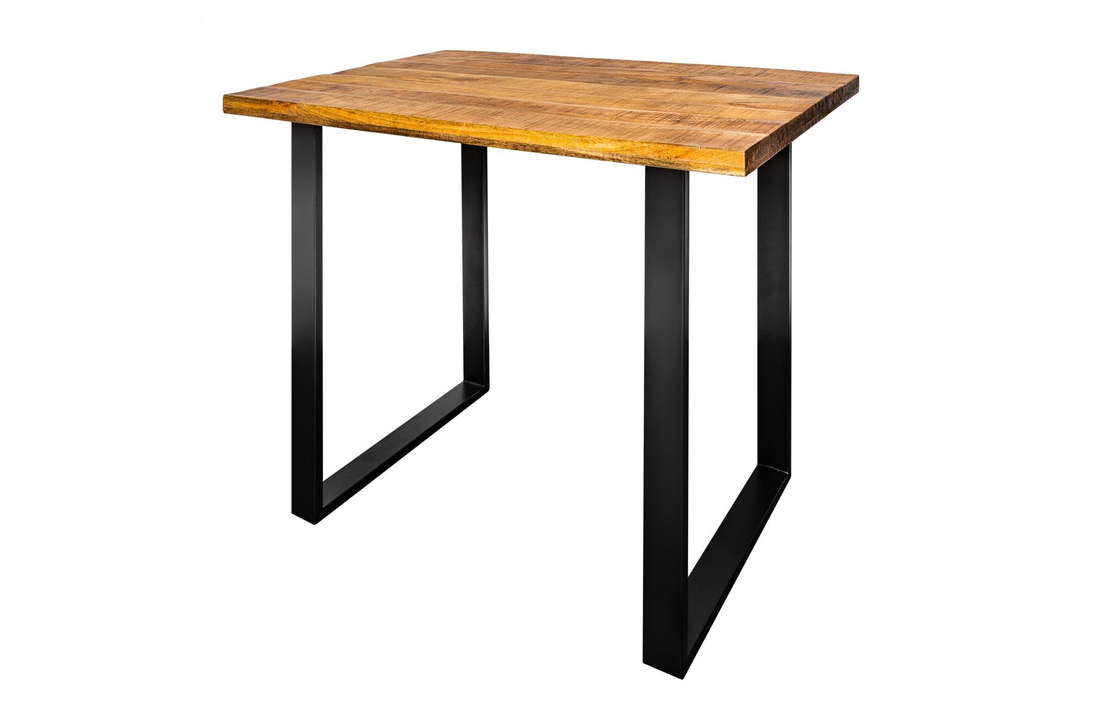 Table de bar bois mangue métal 120 x 80 cm piètement traîneau Moebel, Tabelle, Schreibtisch, Esstisch