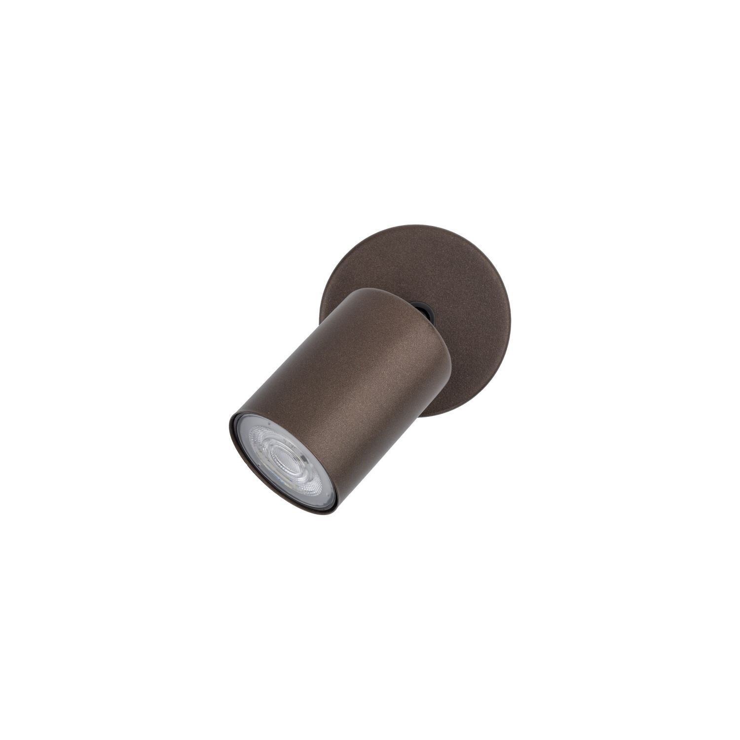 Plafonnier métal GU10 orientable Ø 12 cm petit brun LIDIA