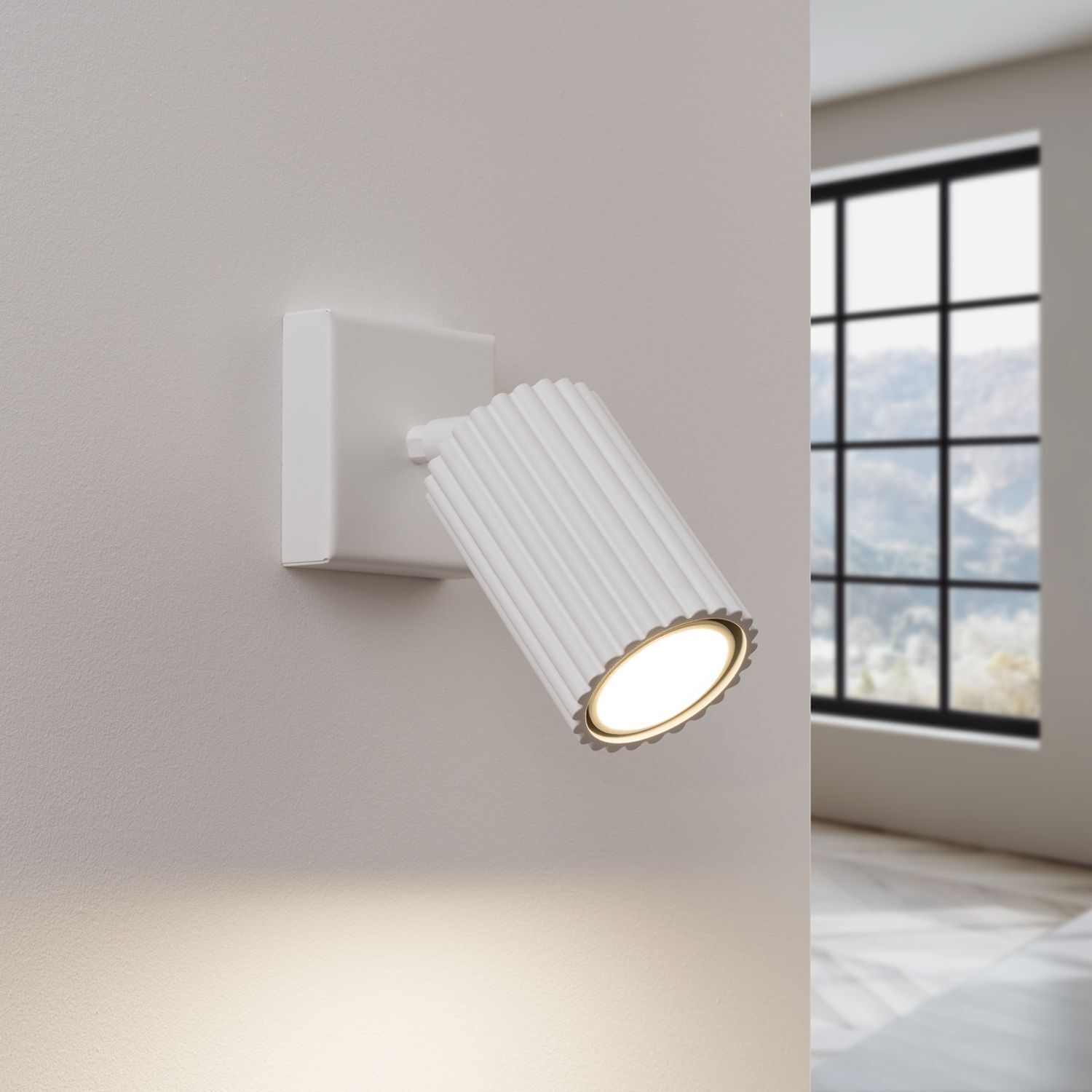 Spot mural blanc L : 8 cm petit orientable Moderne GU10