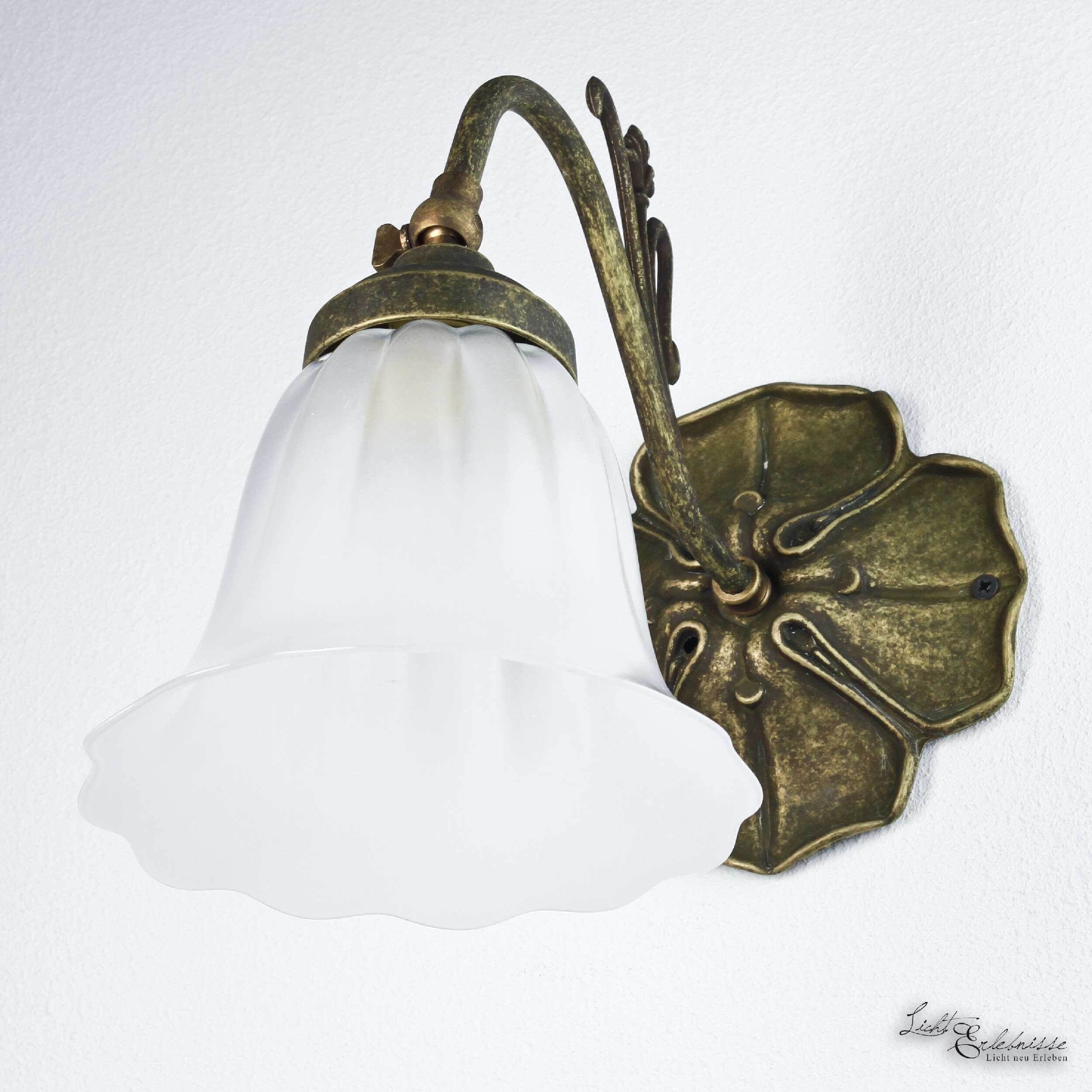 Applique murale Blanc Floral en laiton véritable