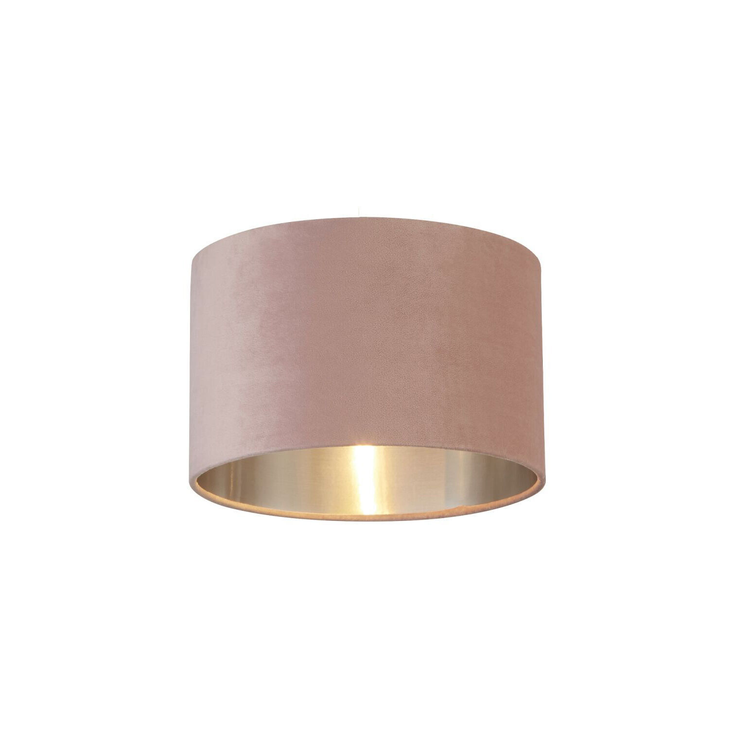 Lampenschirm Samt D: 28 cm in Pink Silber rund Deckenleuchte