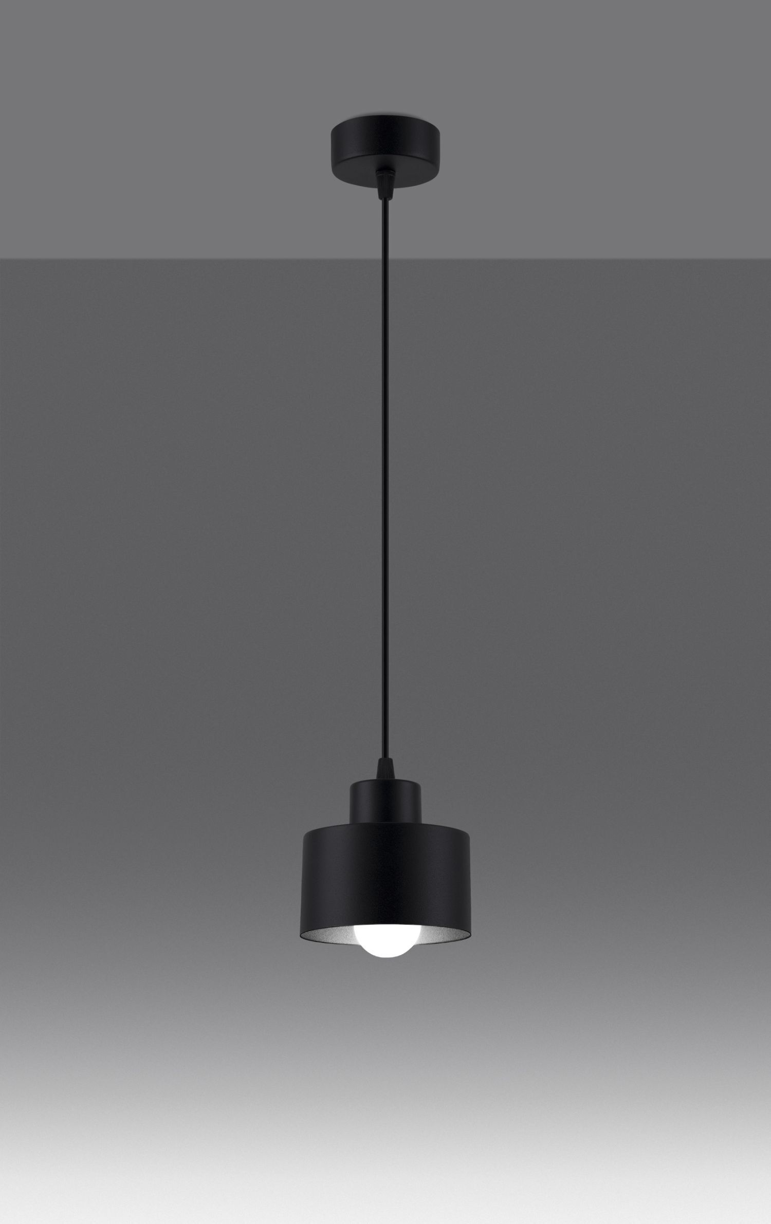 Lampe à suspendre Noir Ø 12 cm petit métal rétro E27