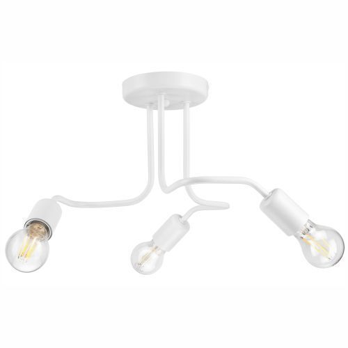 Plafonnier LIZBETH Blanc Moderne Métal Lampe