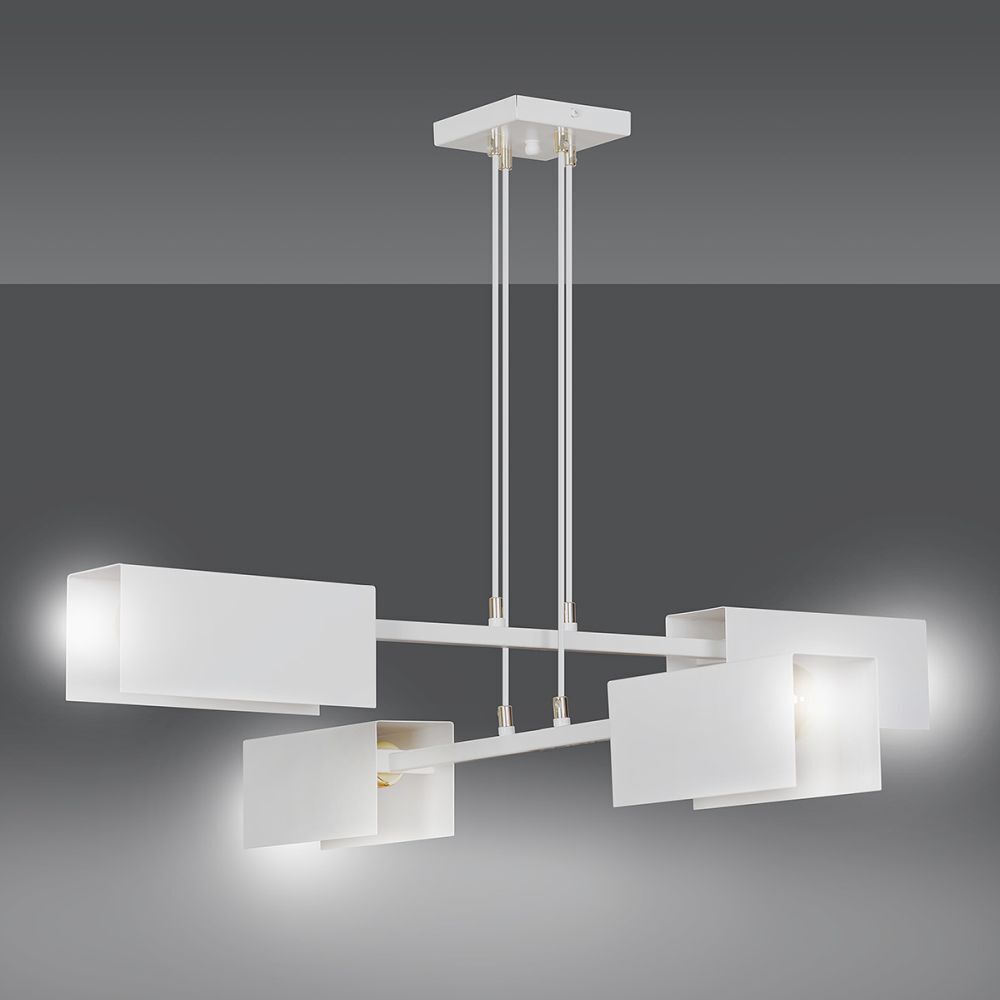 Lampe à suspendre Moderne réglable Métal Blanc 4x E27