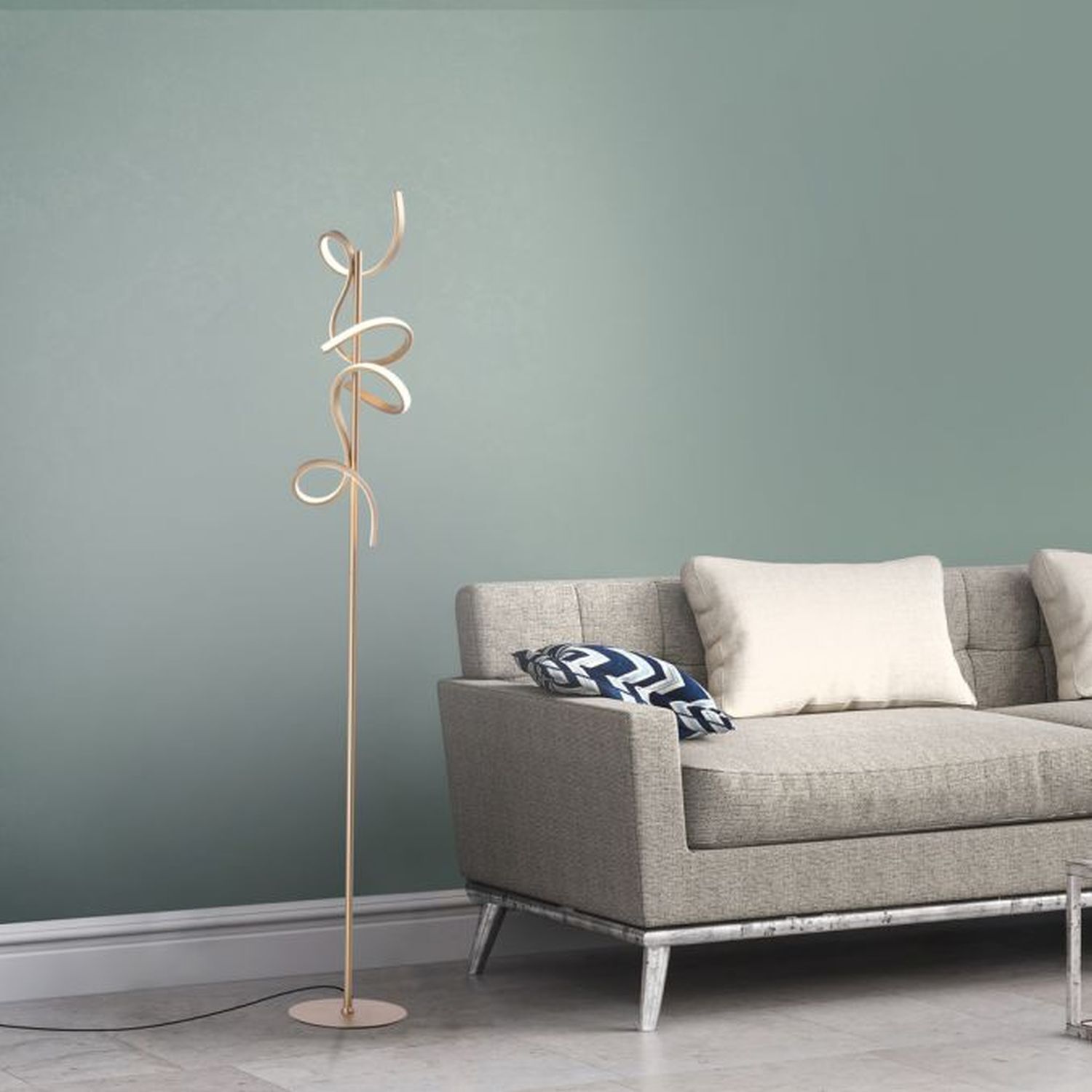 Lampe, Stehlampe, Couch, Mobiliar