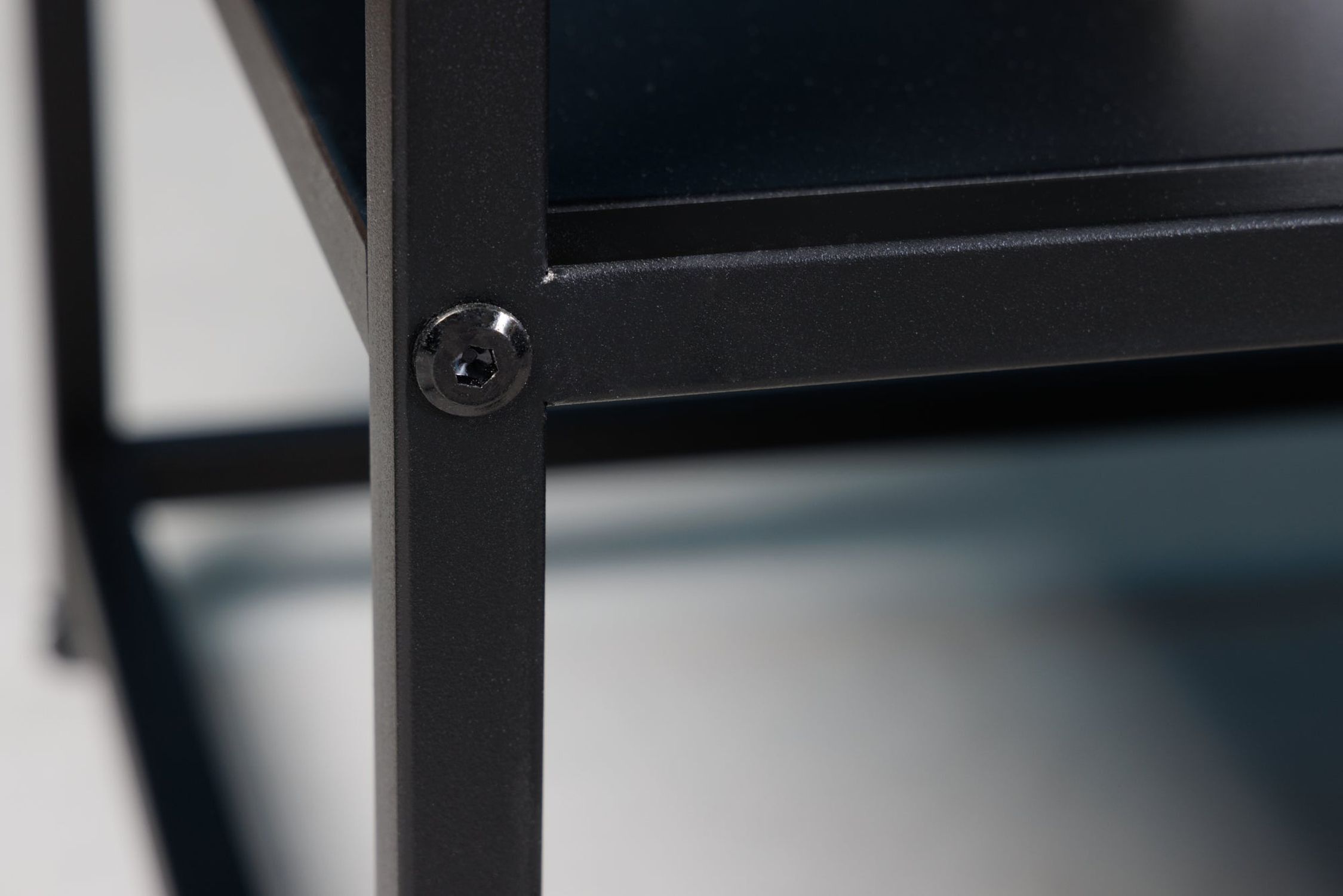 Table d'appoint avec espace de rangement Acier noir 50 x 40 cm