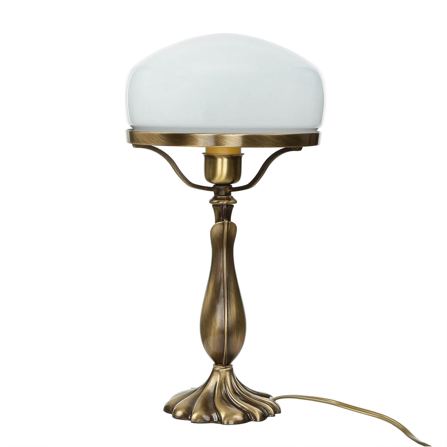 Lampe champignon laiton massif art nouveau