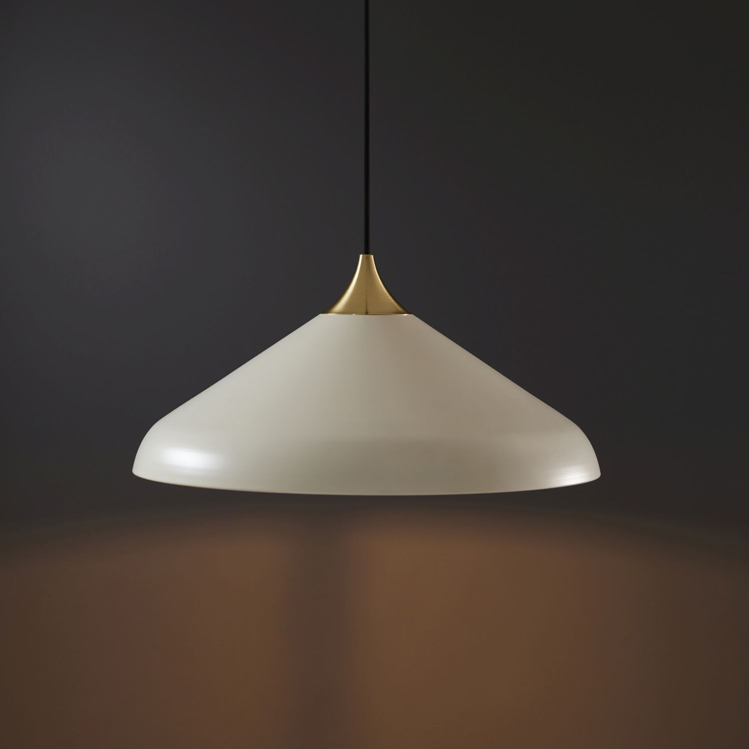 Suspension Blanc Laiton rond D : 50 cm Métal E27