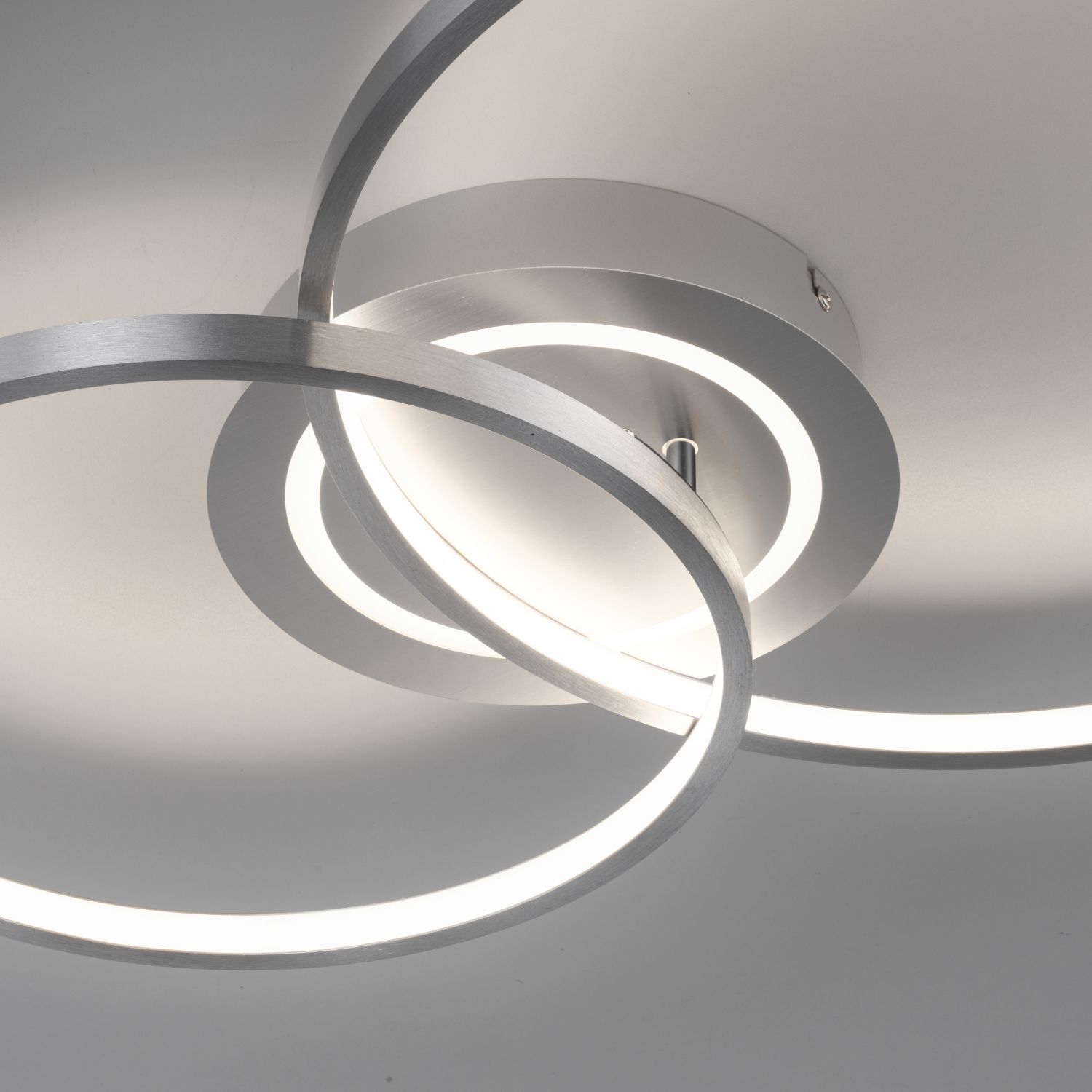 Plafonnier LED stylé en aluminium 3000 K anneaux