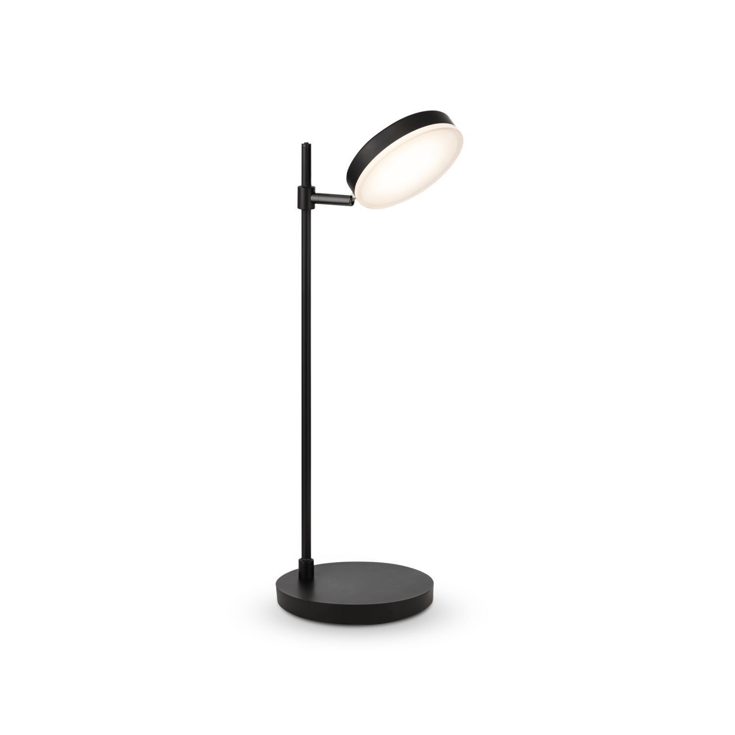 LED Tischlampe Büro flexibel Schwarz 47 cm 3000 K 8 W Tischlampe, Stehlampe, Rundreflektor, Schwarz, LED-Lampe