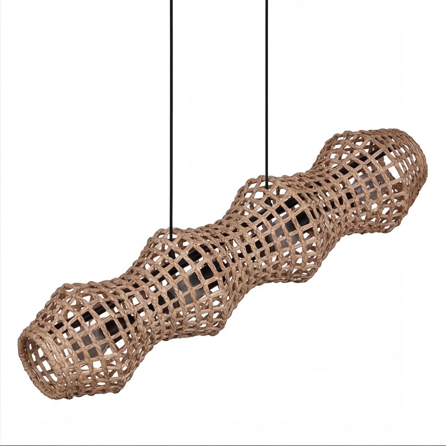 Hängelampe, Rattan, Geflochten, Licht, Lampe