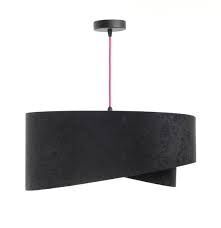Suspension ronde Ø 50 cm Tissu aspect velours Tropical E27