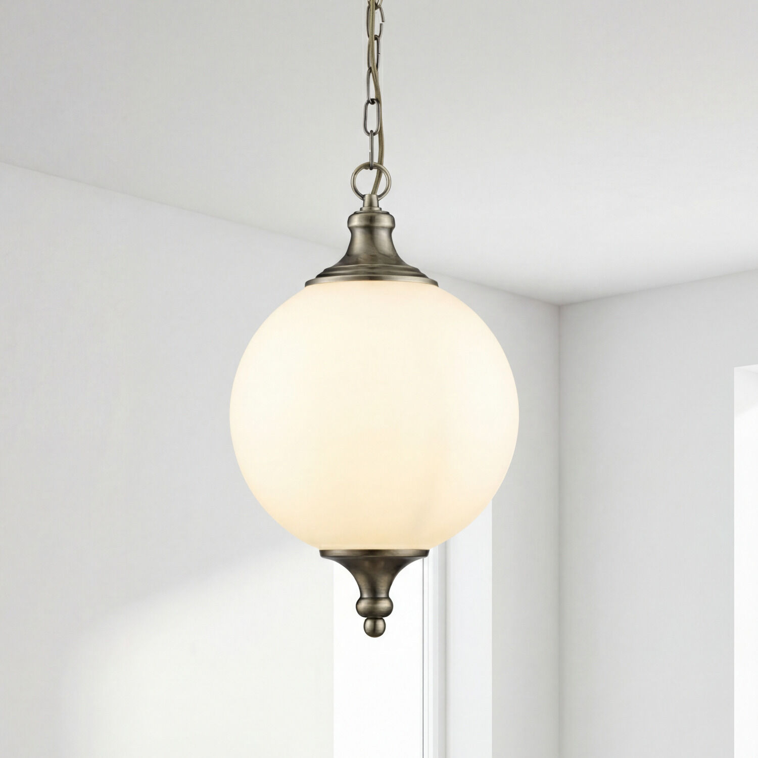 Hängelampe, Globe, Glaskugel, Beleuchtung, Kettenpendel