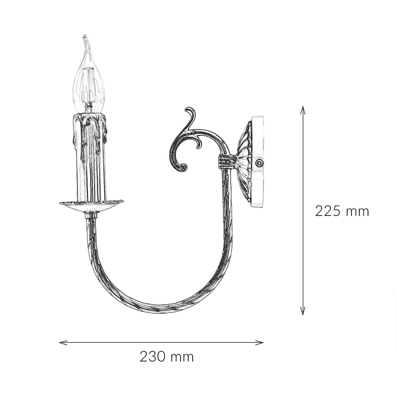 Applique Art Nouveau E14 Petalo Leuchter, Lampe, Drinnen, Zimmer, Duscharmatur
