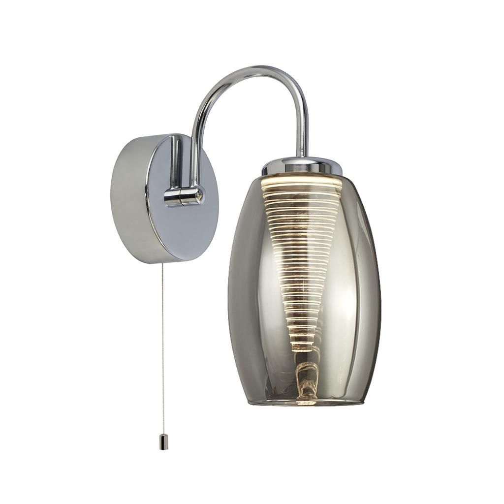 Applique LED avec interrupteur verre fumé 3000 K 202 lm