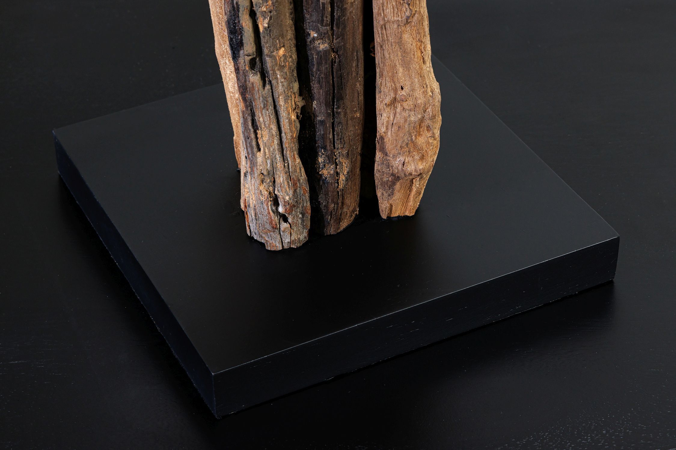 Tischleuchte Holz Stoff Weiß 58 cm groß E27 blendarm Holz