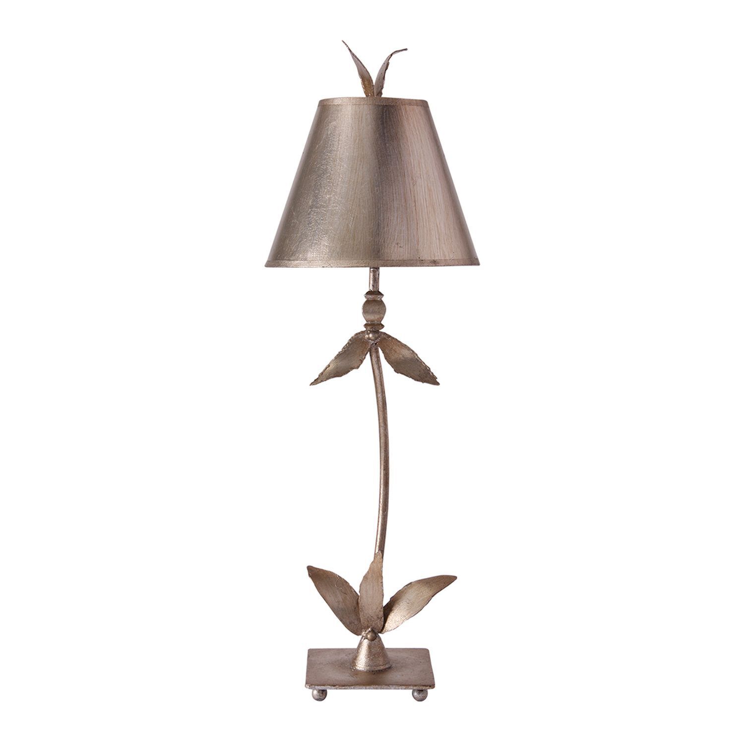 Lampadaire ELIF en feuille d'argent H:76cm Lampe de sol