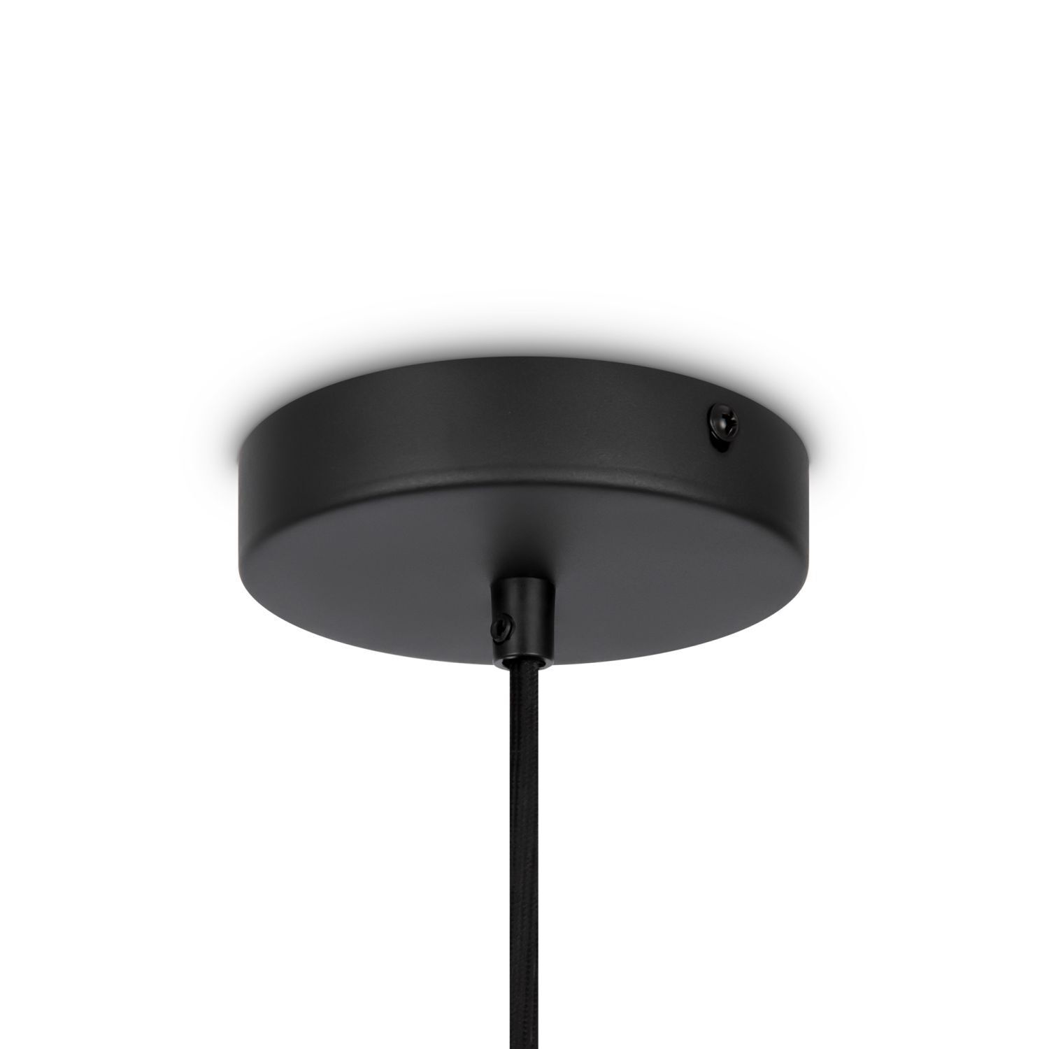 Suspension métal bois Ø 20 cm rond H : max. 329,5 cm Deckenleuchte