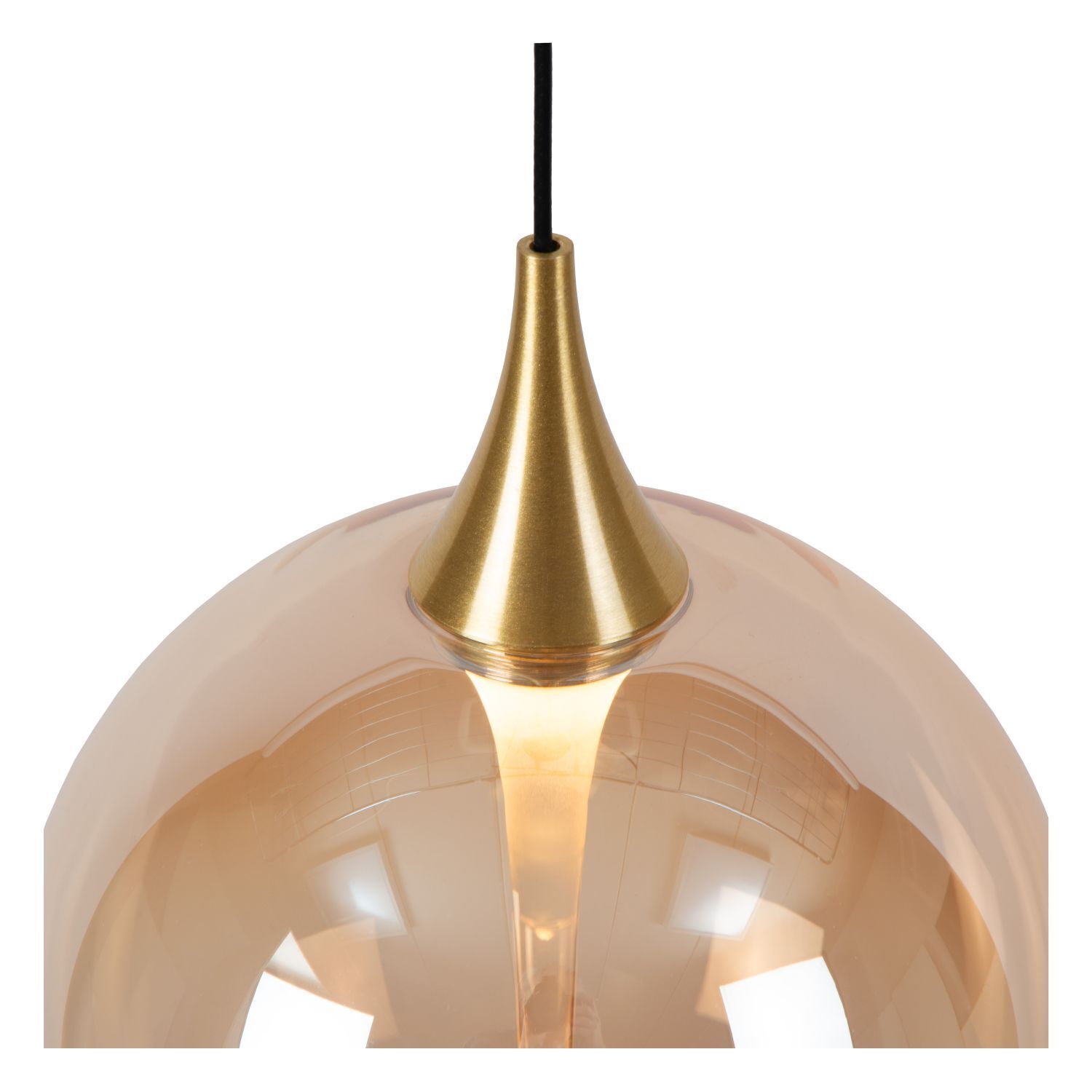 LED Hängelampe Bernstein 8-flammig 2700 K L:140 cm pendant, lampe, gold, glas, hängen