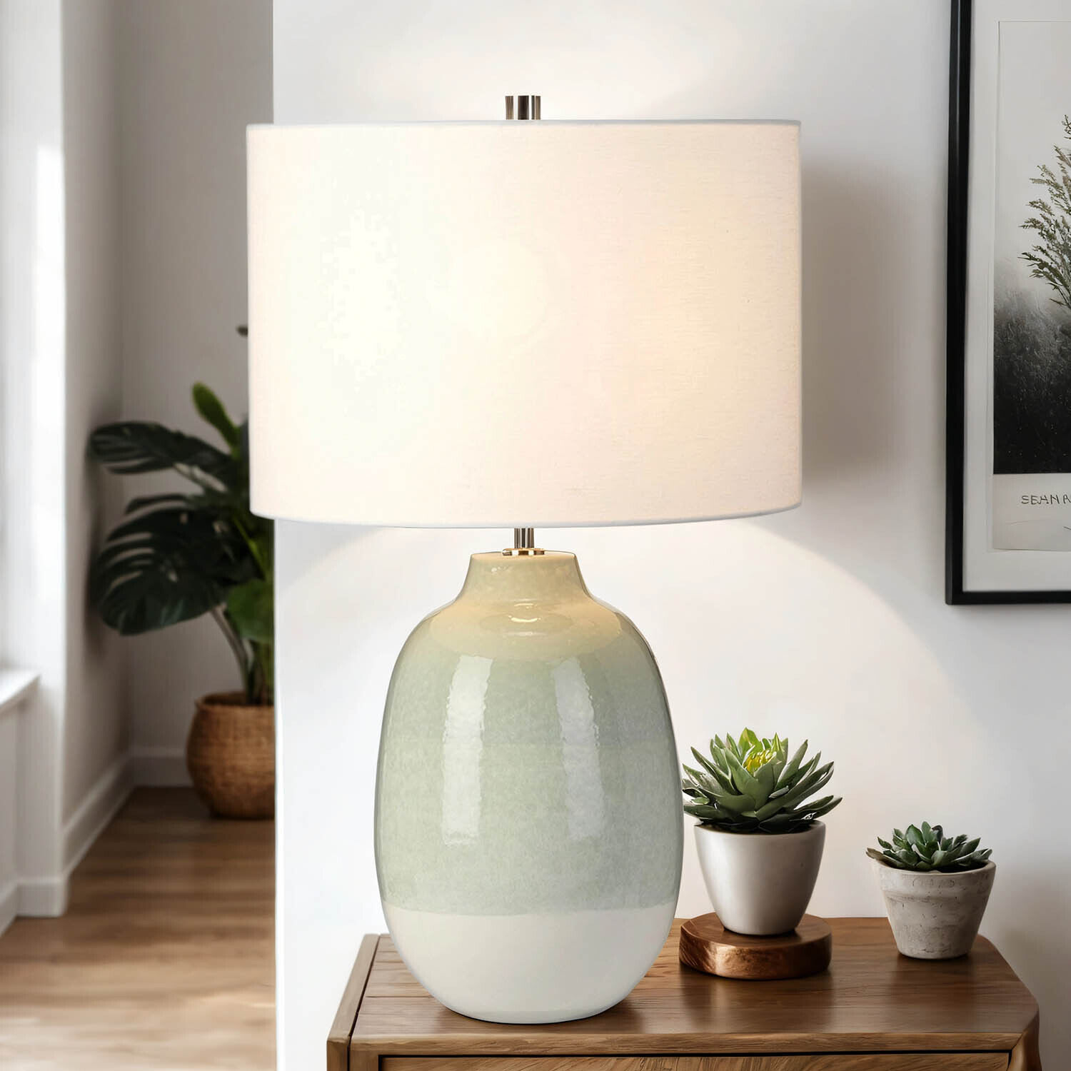 Lampe, Pflanze, Tischlampe