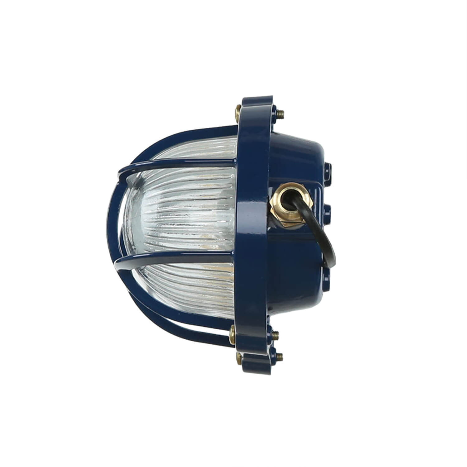 Arbeitslicht, Rundscheinwerfer, Bau- oder Außenlicht, Metallgehäuse, blau