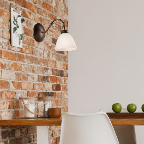 Applique murale Marron Verre Métal Rustique LIRLIN