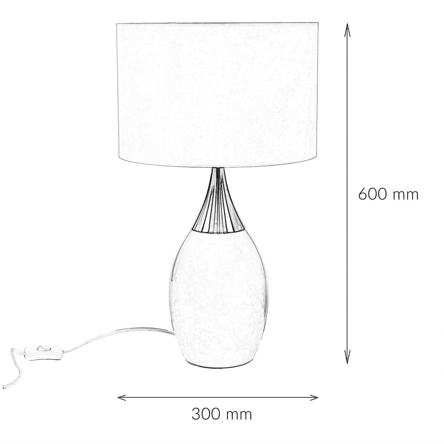 Lampe de table Ø30cm Classique et élégante Lampe, Tischlampe