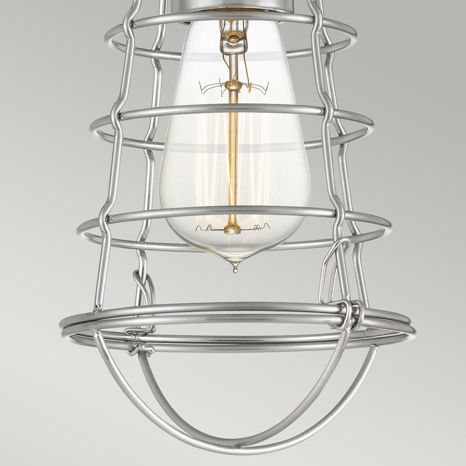 Plafonnier en métal Ø 14,5 cm petit nickel brossé