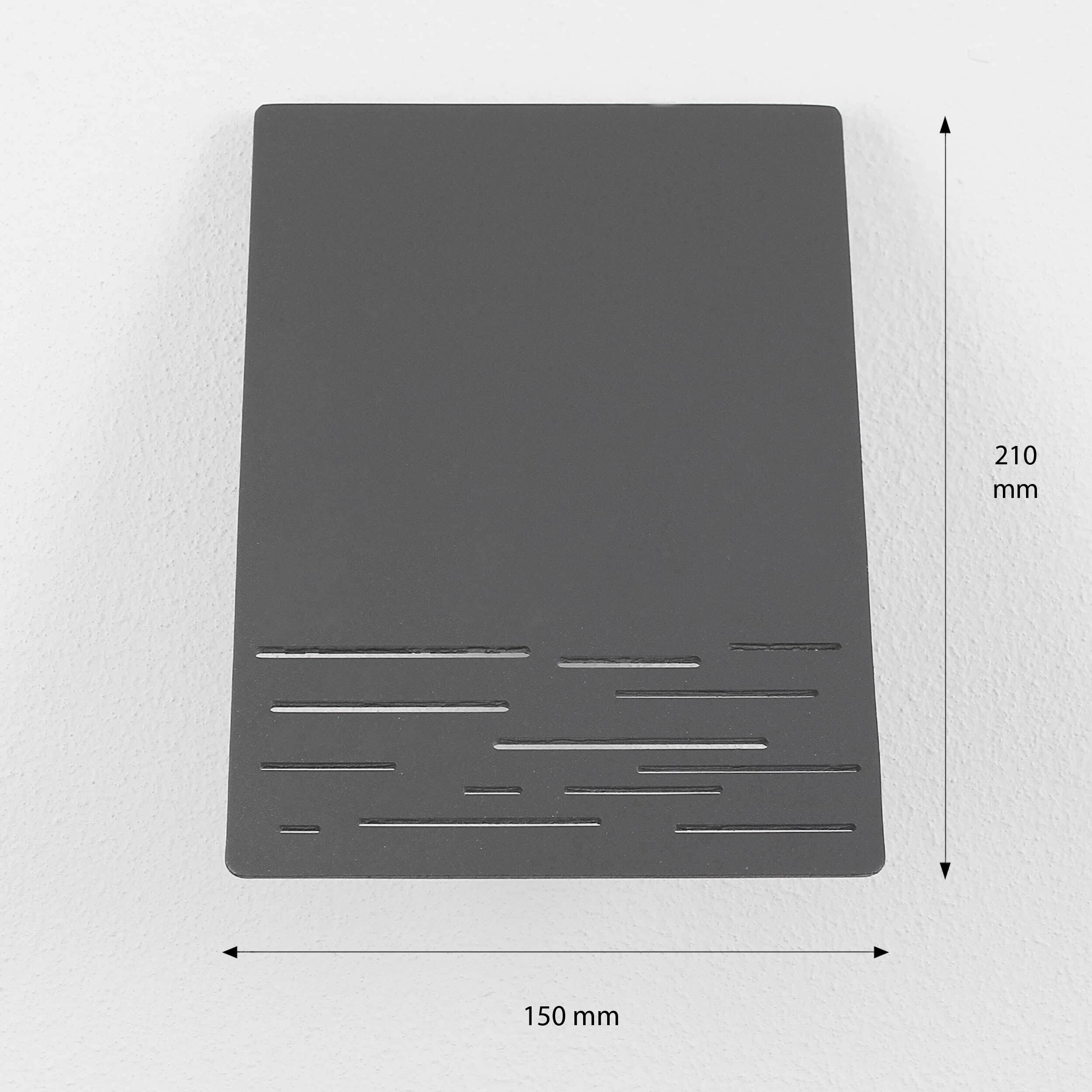 Applique murale d'extérieur moderne LED anthracite Kochfeld, Drinnen, Küche