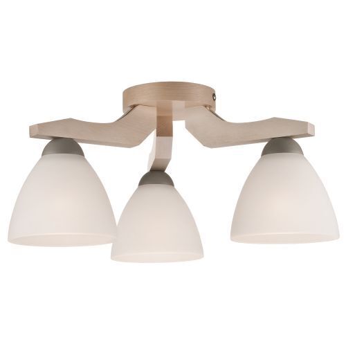 Plafonnier en hêtre blanc bois salon