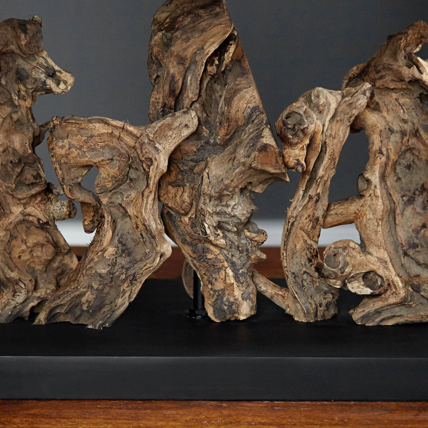 Lampe de table en bois flotté Lampe design Moderne 50cm Holz, Treibholz