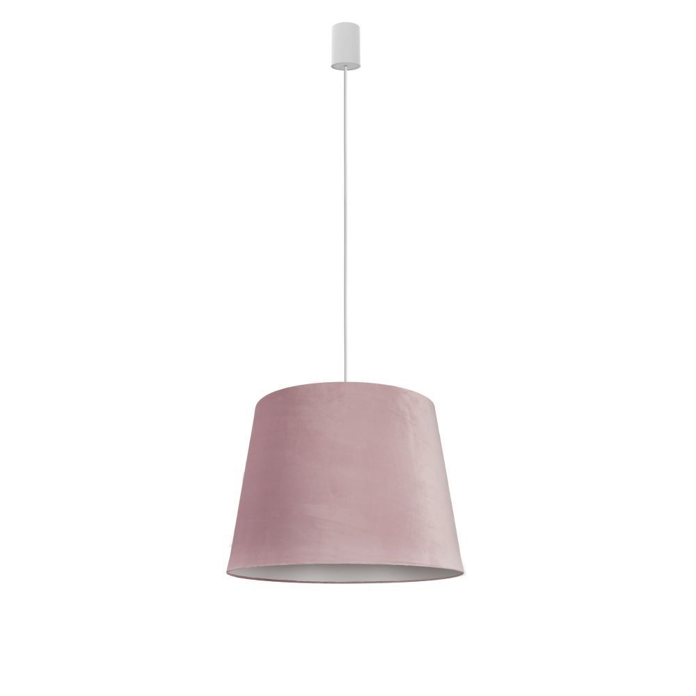 Romantique lampe suspendue rose blanc Ø44,5cm rond