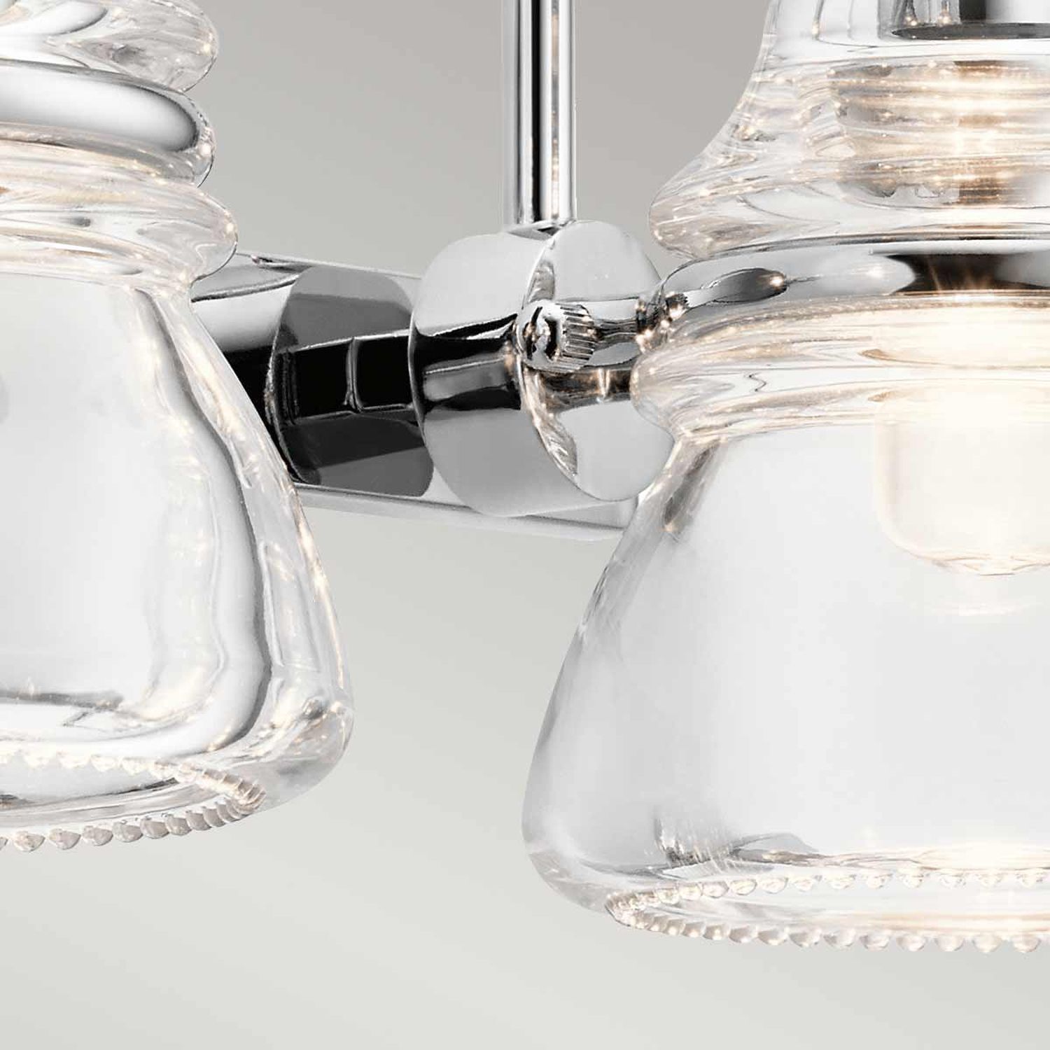 Lampe de salle de bain LED G9 IP44 L : 33,6 cm métal verre en chrome