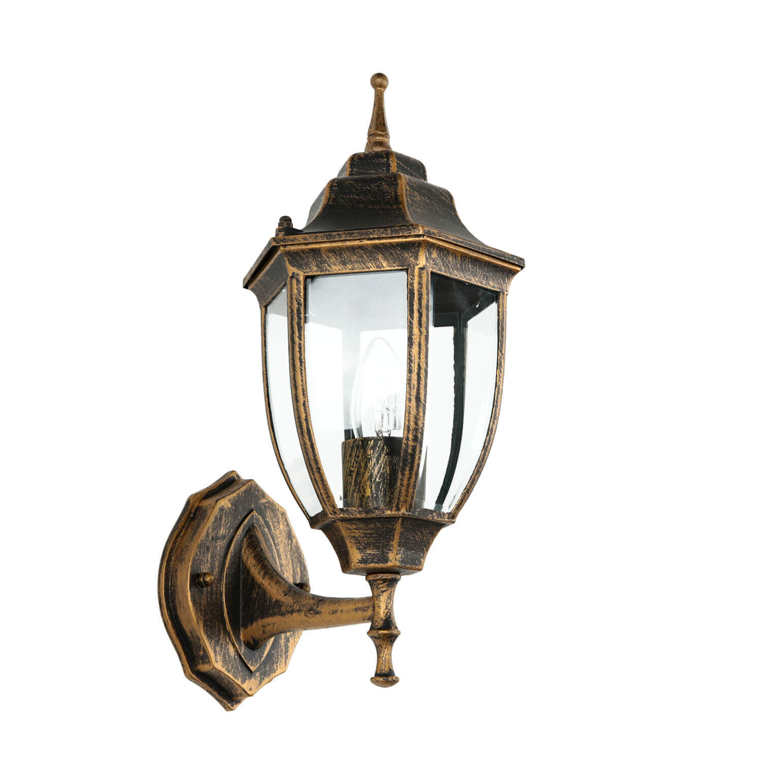Applique extérieure LYON Noir Cuivre E27 Rustique Lampe, Leuchte, Lampenschirm